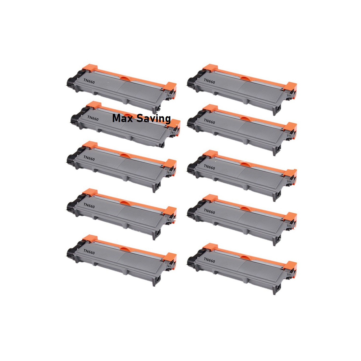 Max Saving - 10PK Replacement TN660 Compatible Toner Cartridge for Brother TN-660 TN630 Printer DCP-L2520DW DCP-L2540DW HL-L2300D