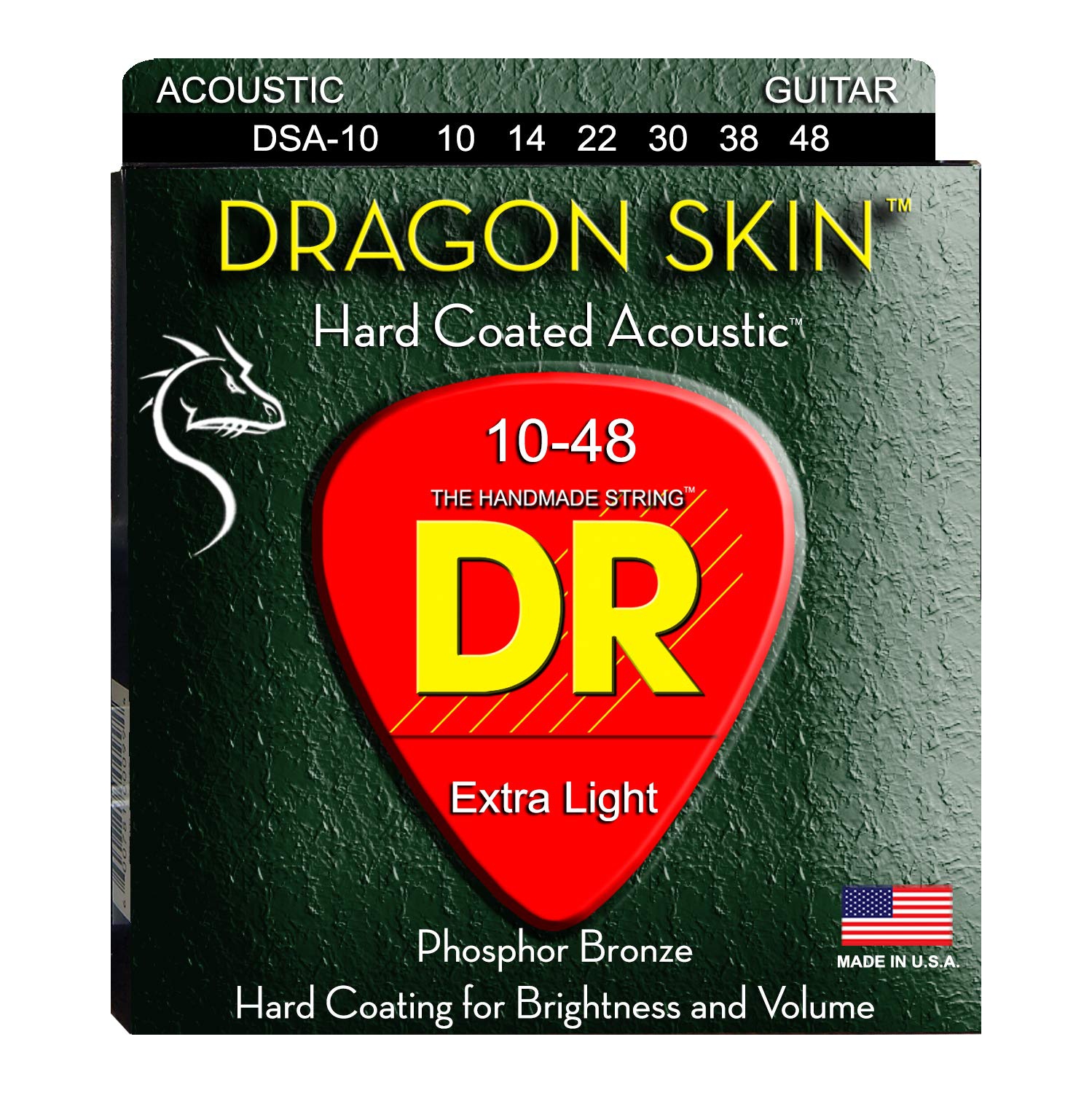 Dr Handmade – cordes de guitare acoustique revêtue de peau de dragon, très léger