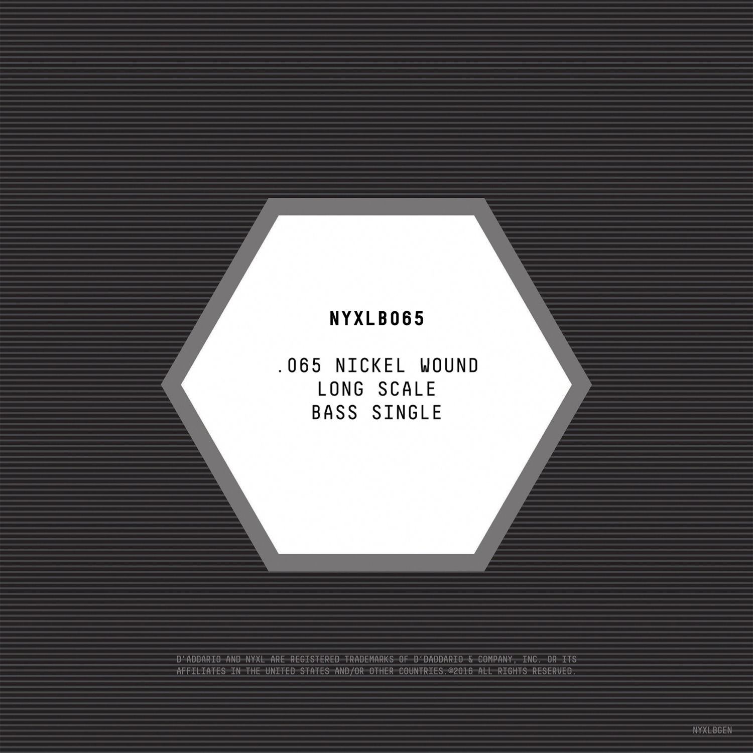 D'Addario NYXL Nickel Wound Single Bass Guitar Strings - Long 65