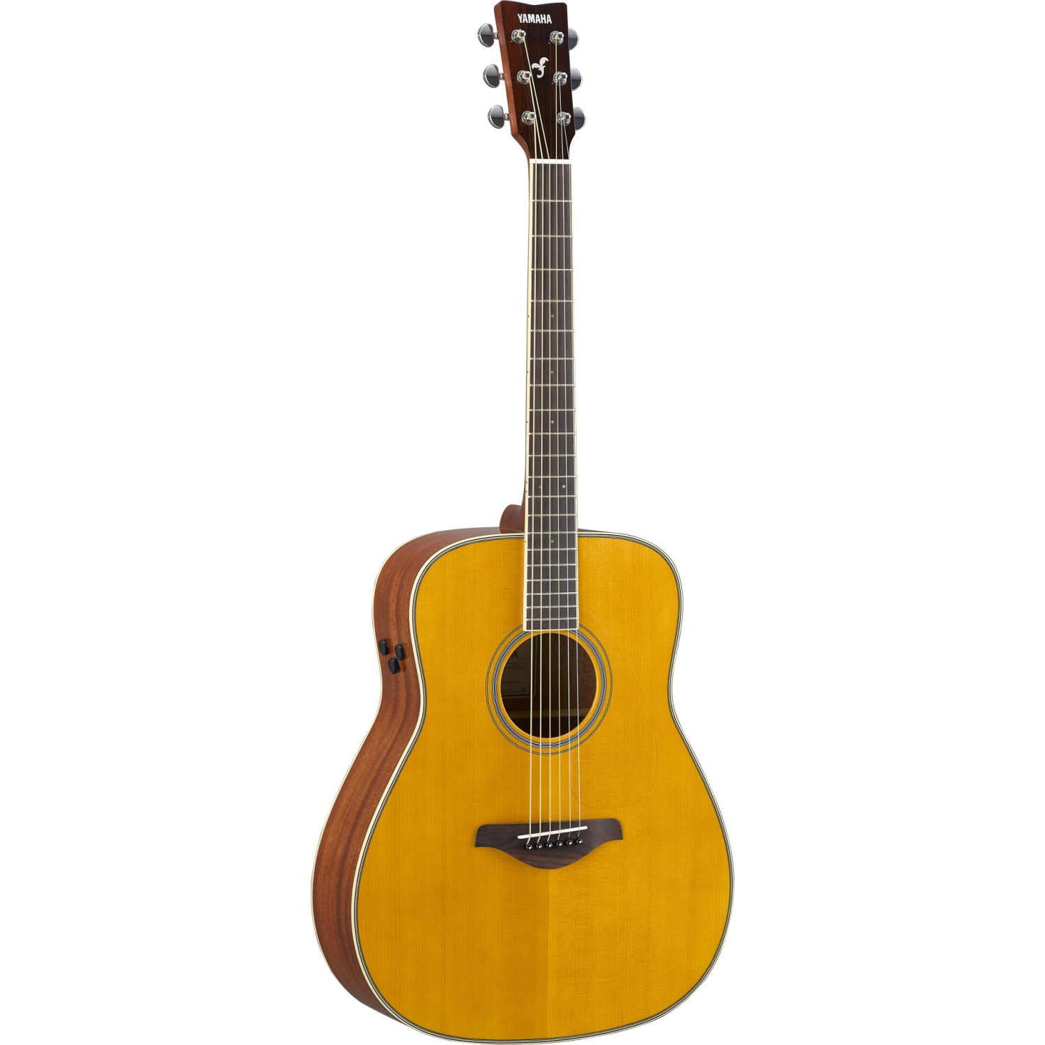 Guitare acoustique TransAcoustic FG de Yamaha avec dessus en épinette massif - teinte rétro