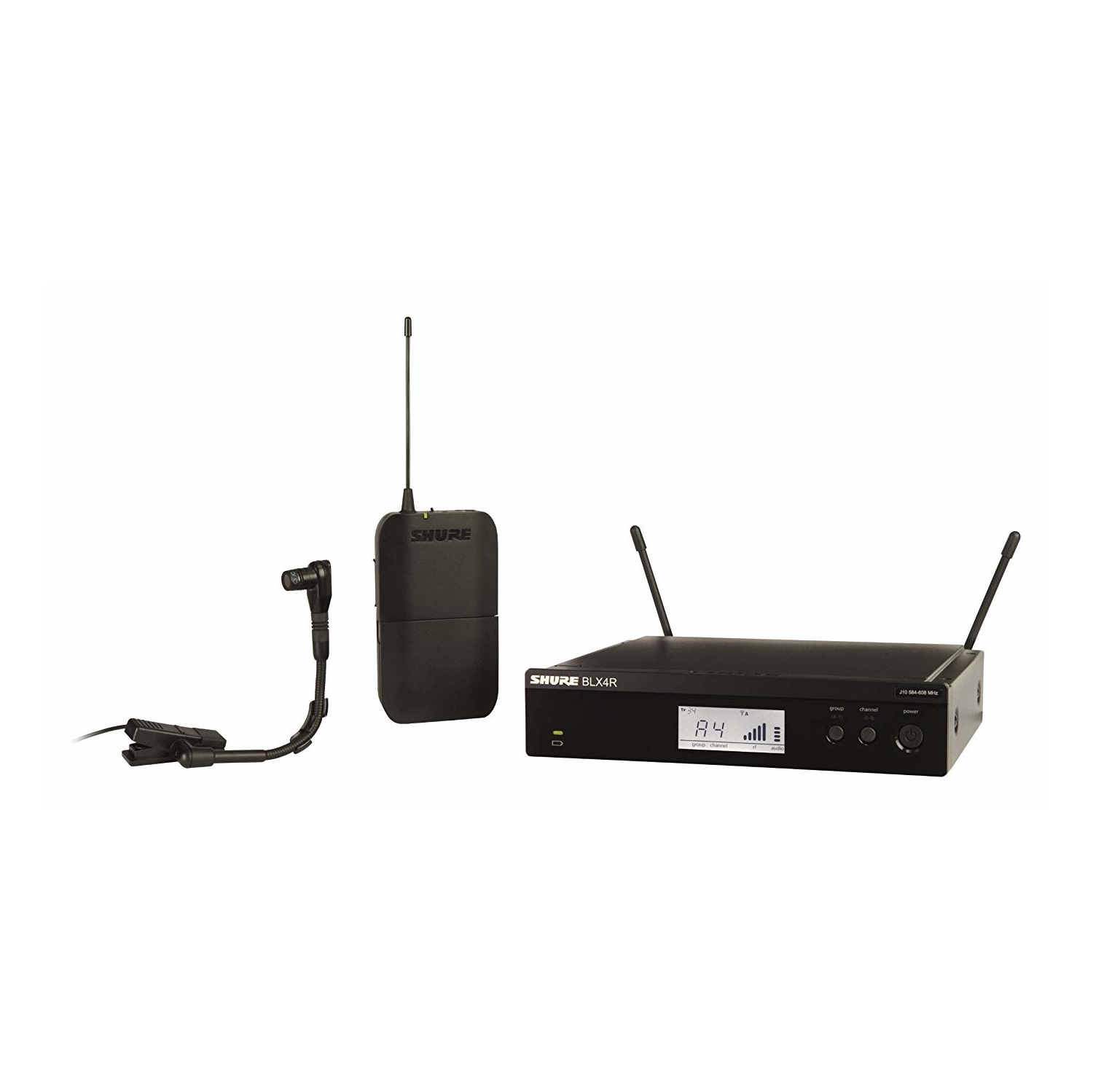 Shure BLX14R/B98 Wireless Rack Mount Instrument System with Cardioid Clip-on Mic