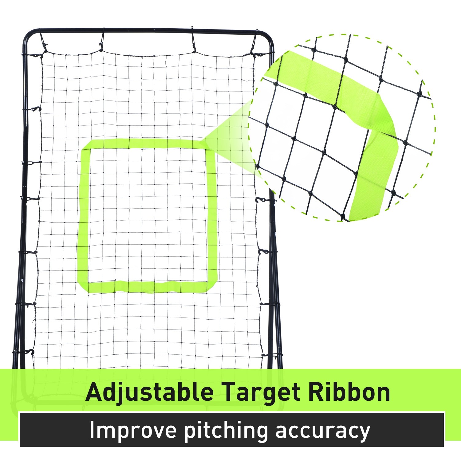 Soozier Multi-use Sports Rebounder Net Pitchback Sreen Adjustable Angle
