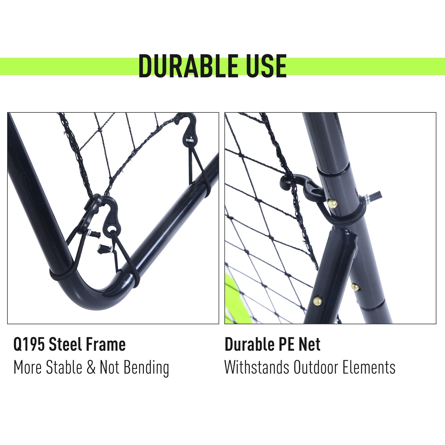 Soozier Multi-use Sports Rebounder Net Pitchback Sreen Adjustable Angle