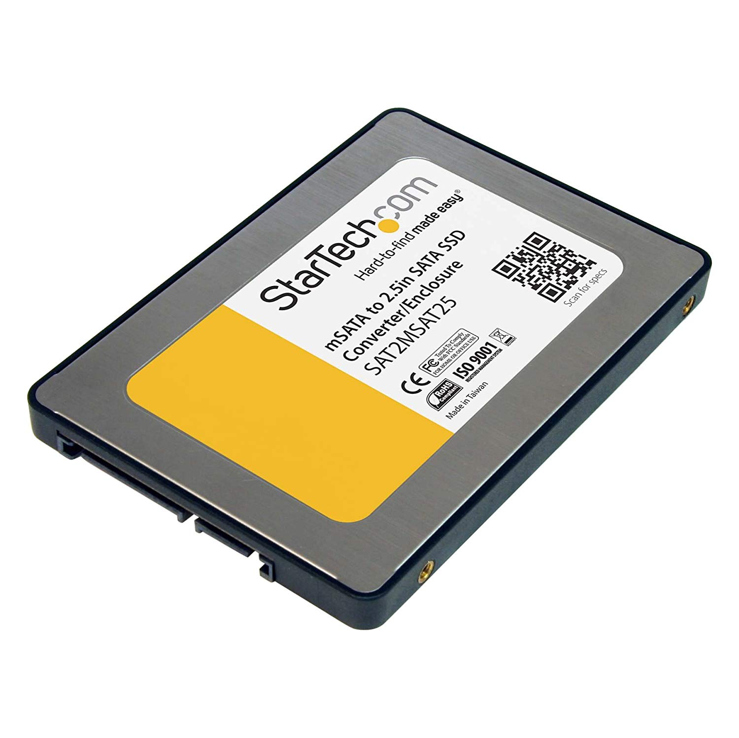 STARTECH STARTECH STORAGE SAT2MSAT25 2.5INCH SATA TO MINI SATA SSD ADAPTER ENCLOSURE RETAIL