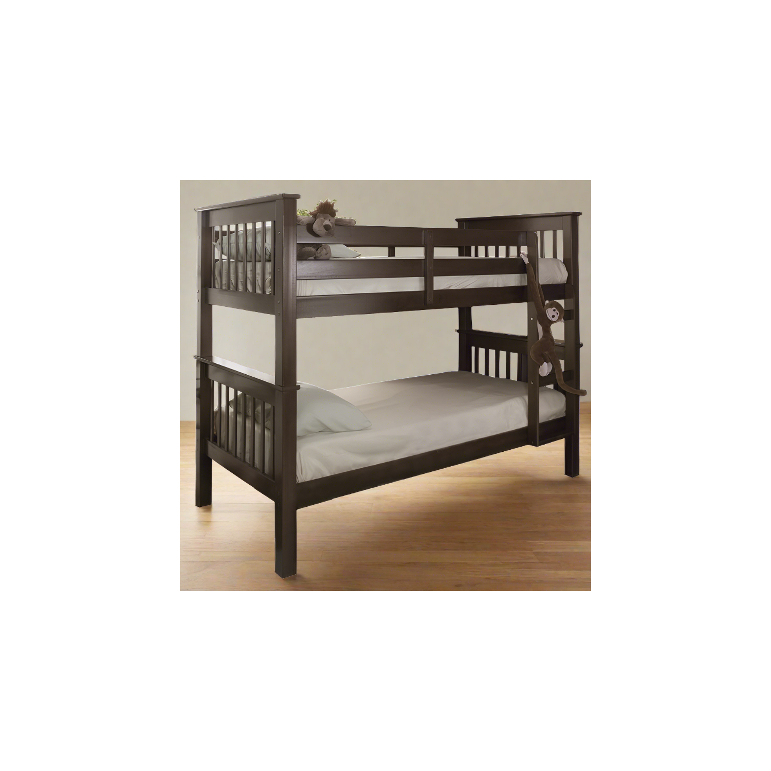 Bunk Bed Mission Twin over Twin with Storage Drawers