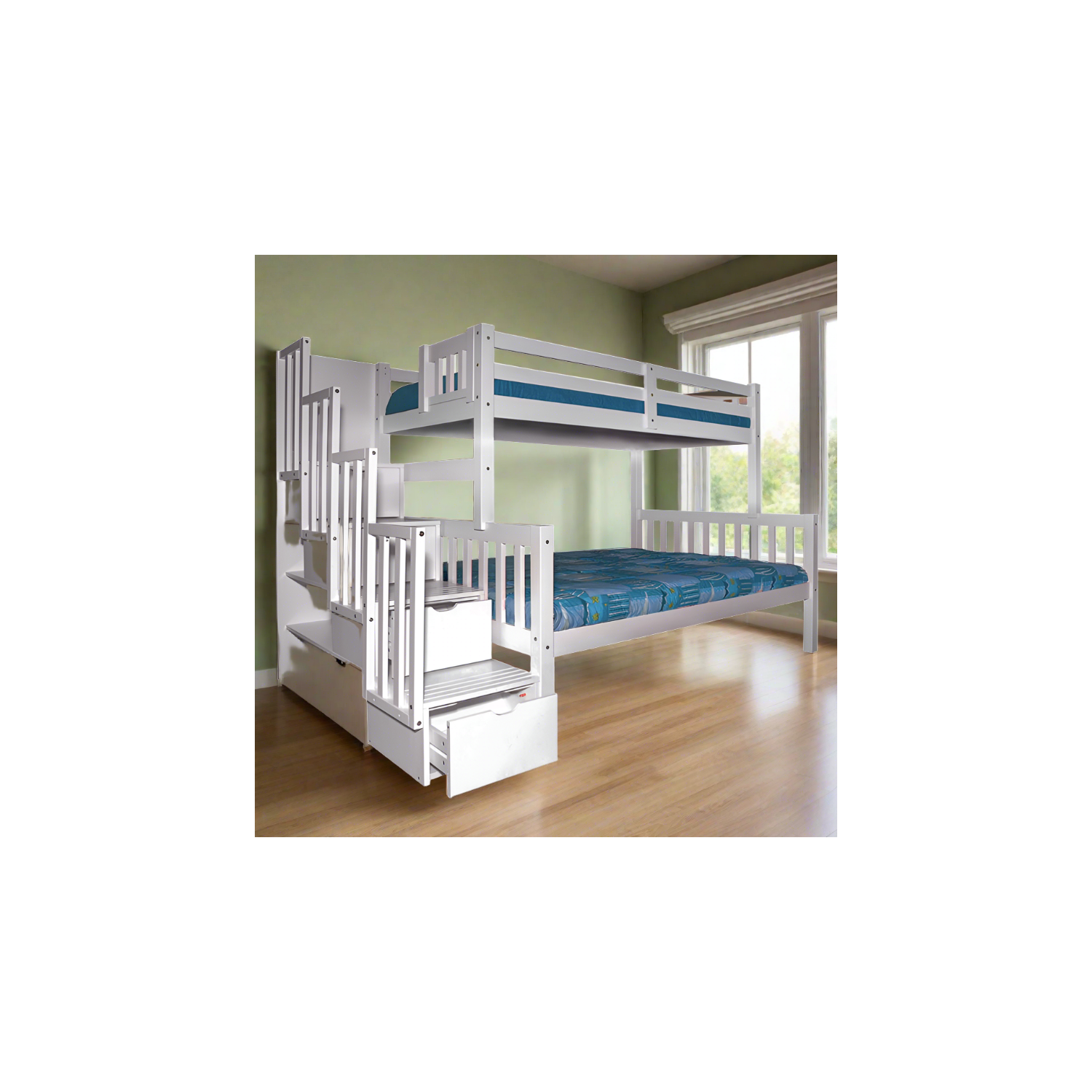 Lit gigogne, lit simple sur lit double avec lit gigogne