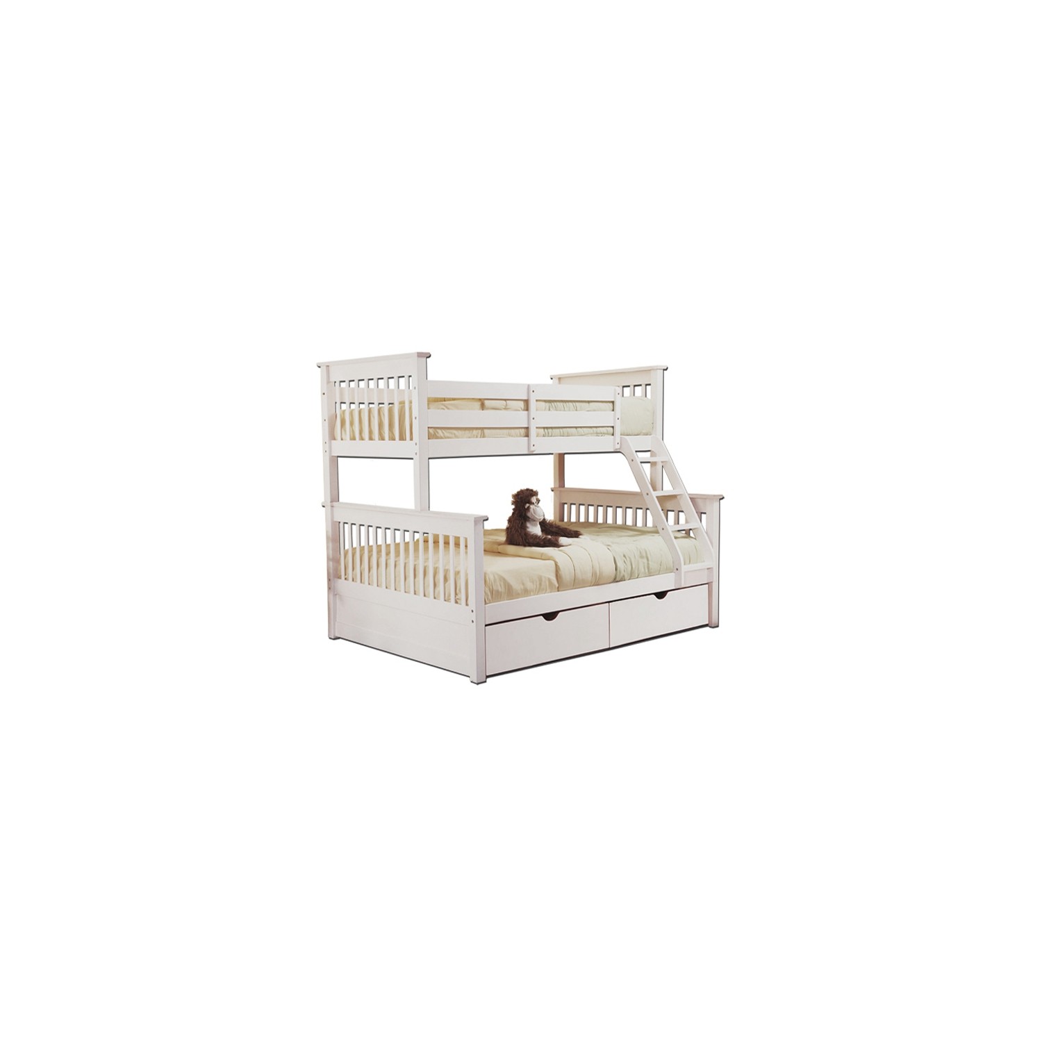 Mission Twin over Full Bunk Bed with Drawers