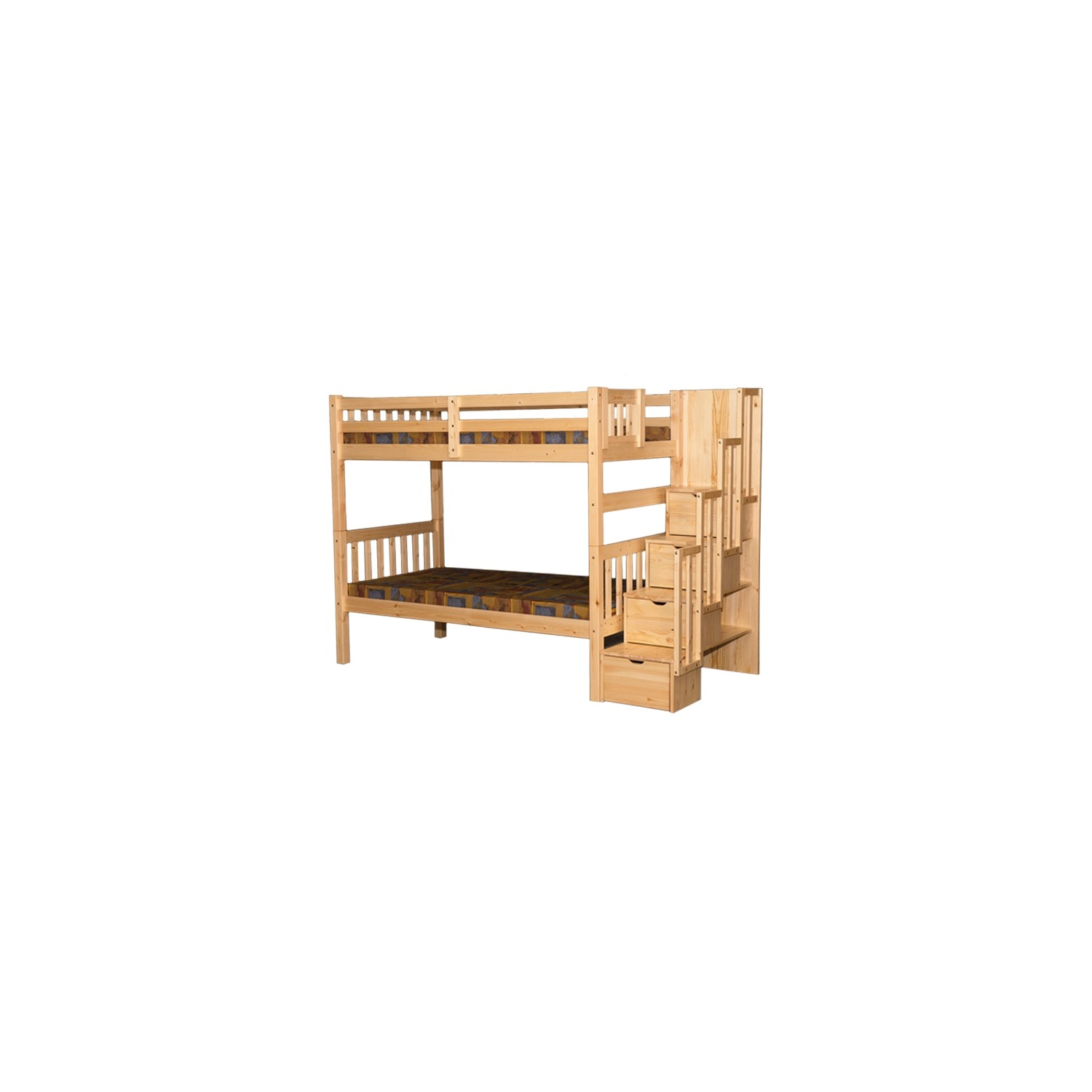 Stairway Twin over Twin Bunk Bed