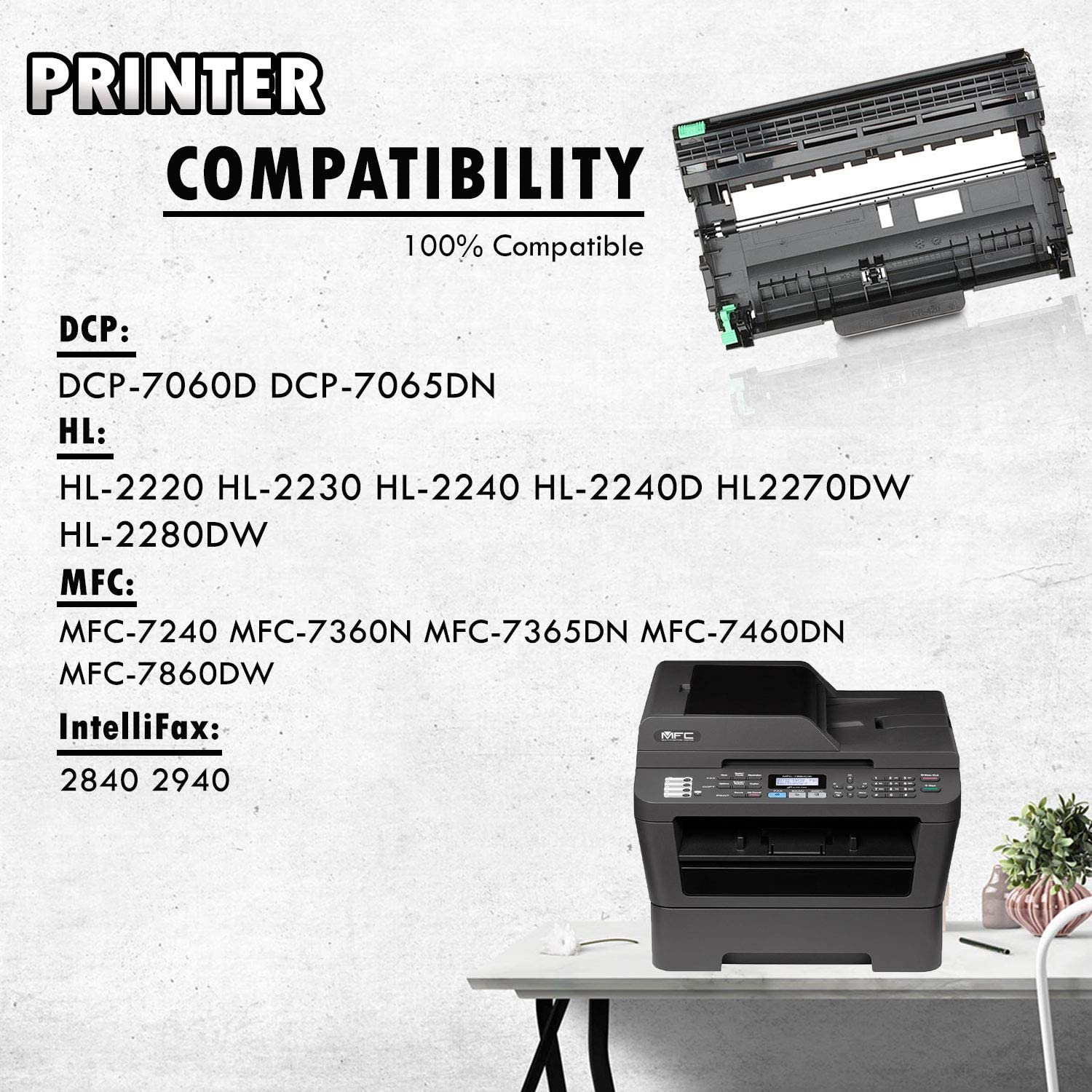 Inkfirst® Compatible Drum Unit DR-420 DR420 Replacement for Brother DR-420 Drum MFC-7360N MFC-7460DN MFC-7860DW HL-2220
