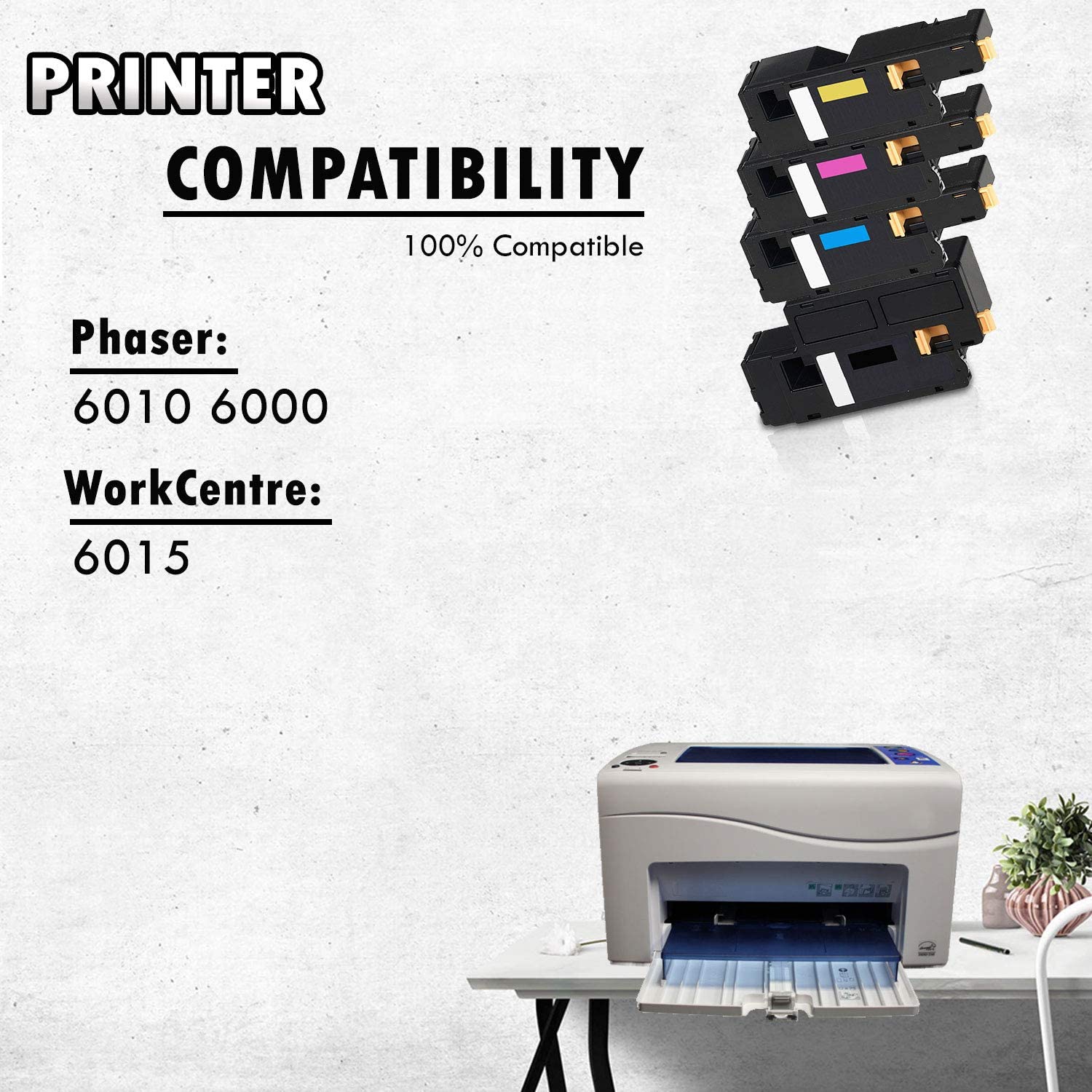 5 Inkfirst® Compatible Toner Cartridges 6010 Replacement for Xerox 6010 Phaser 6000 6010 WorkCentre 6015