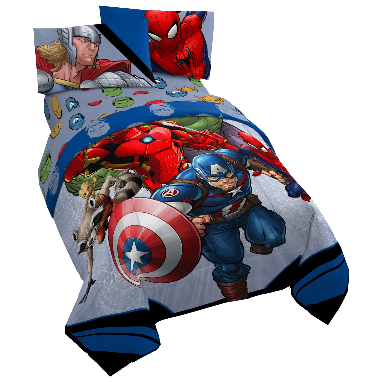 Avengers Fight Club Comforter Set, Marvel Twin Bed Set