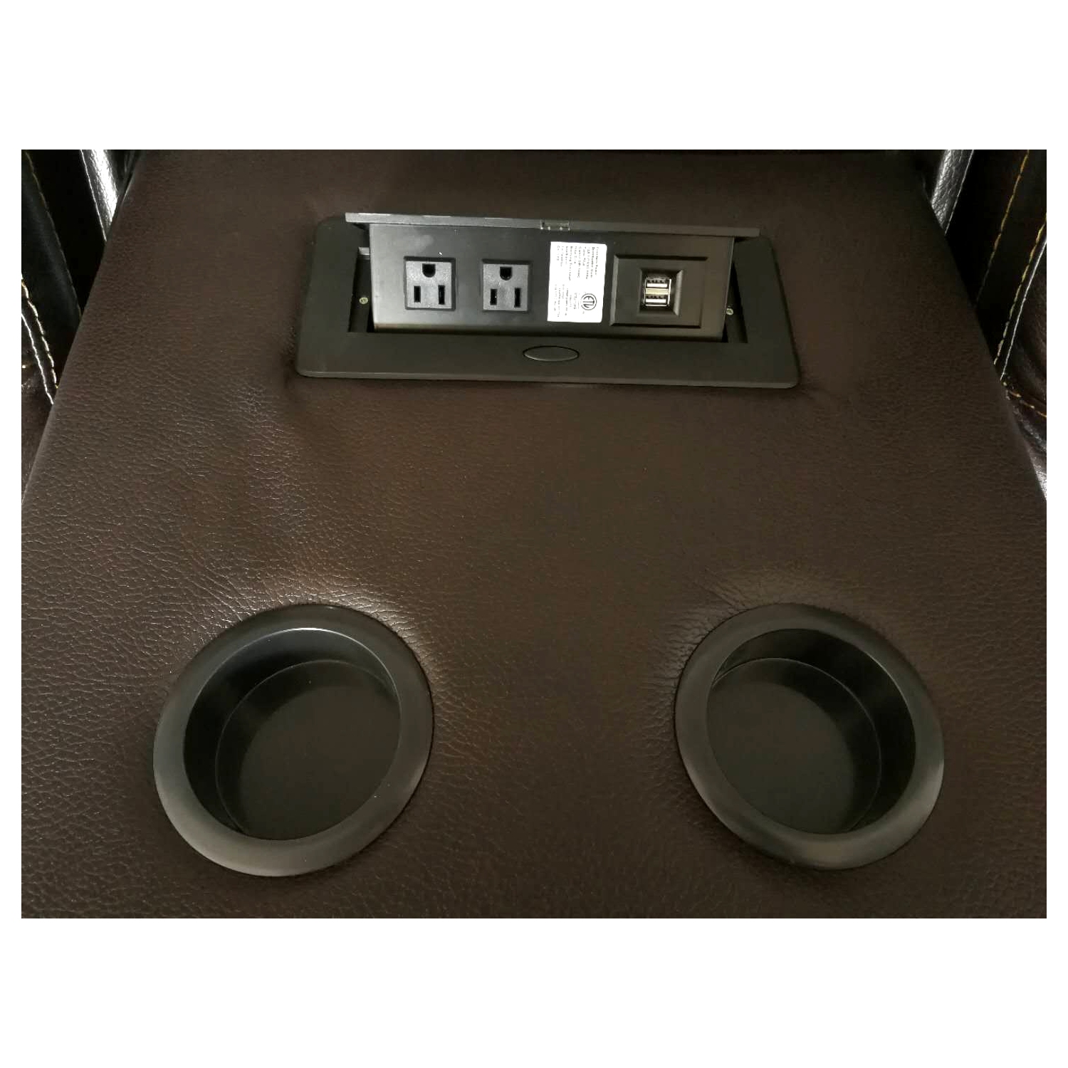 Alux A-Class Luxury Products Elite Collection 3-Piece Air Leather Recliner Sofa, Loveseat & Chair Set - Chocolate Brown