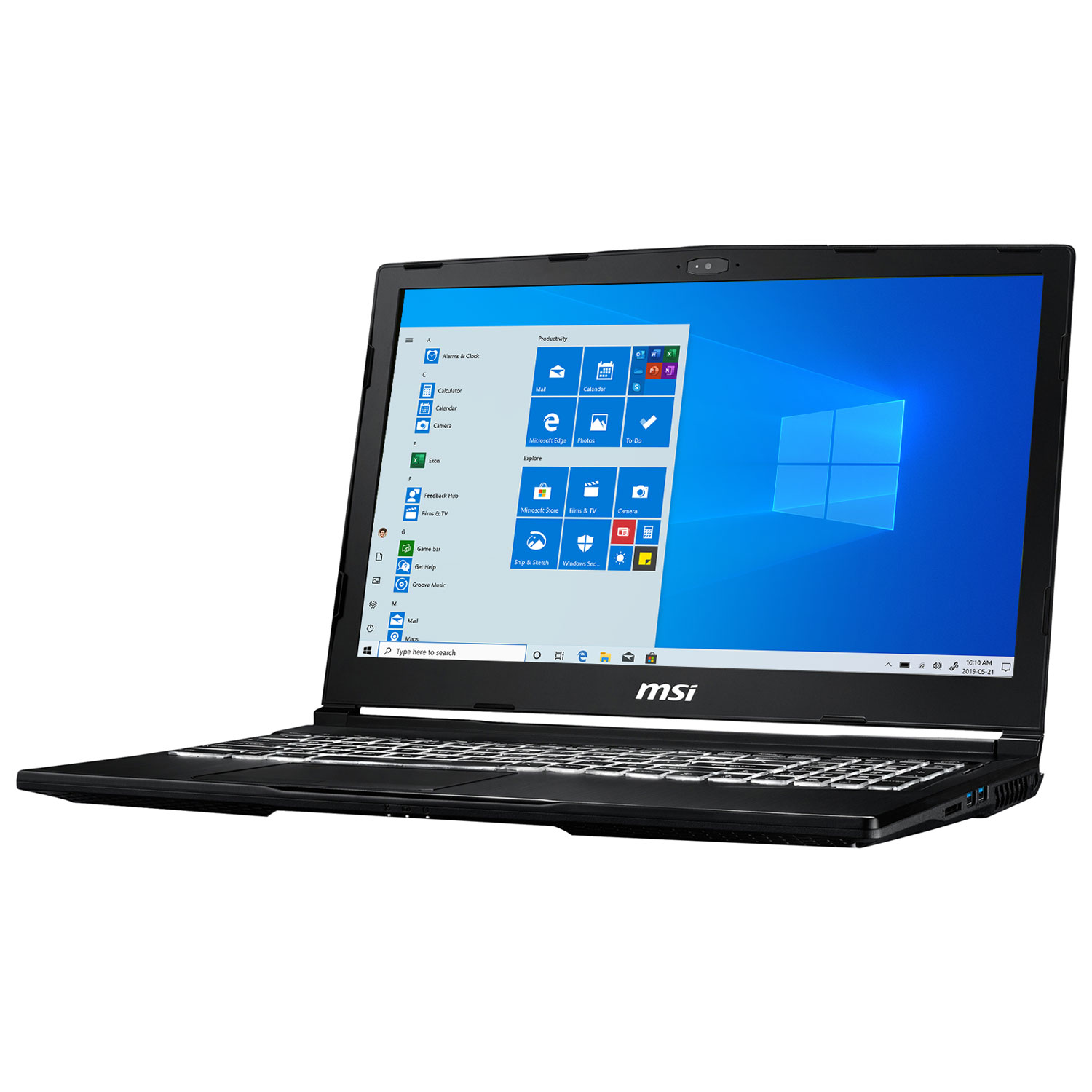 MSI WE63 15.6" Laptop - Aluminum Black