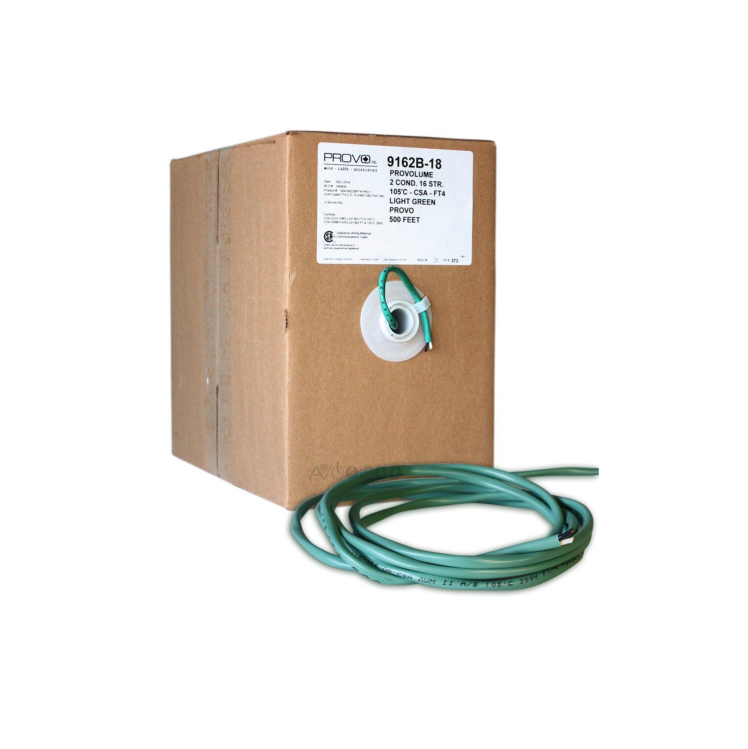 Fil de haut-parleur encastrable FT4 à 2 conducteurs vert clair 16 AWG de ThinSound