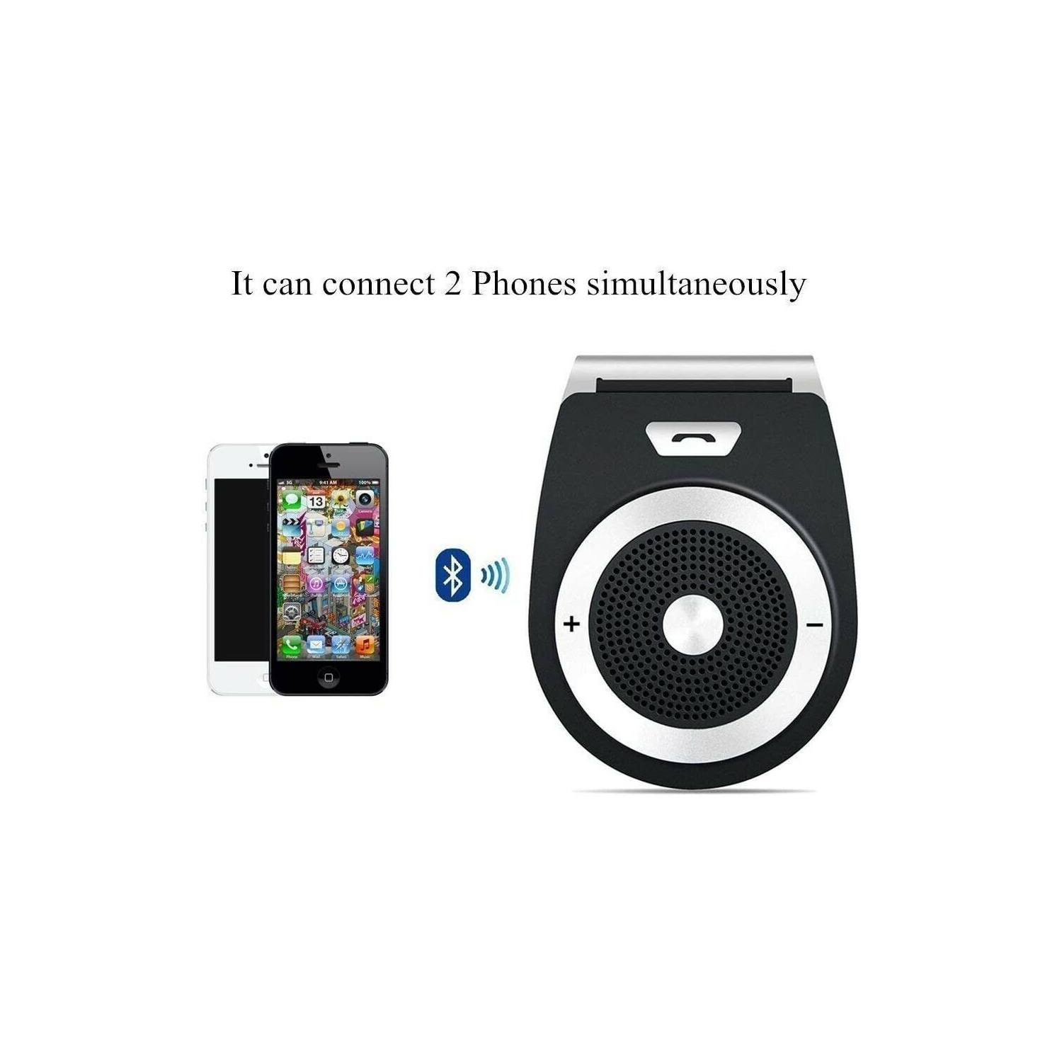 Trousse mains libres mains libres mains libres pour voiture avec haut-parleur mains libres Bluetooth de naor - prend en charge la musique, le