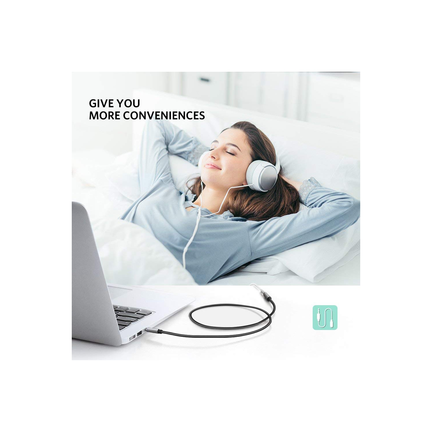 Câble de rallonge audio 3,5 mm Câble audio auxiliaire rallonge pour écouteurs prise stéréo fil pour téléphones intelligents, tablettes et lecteurs