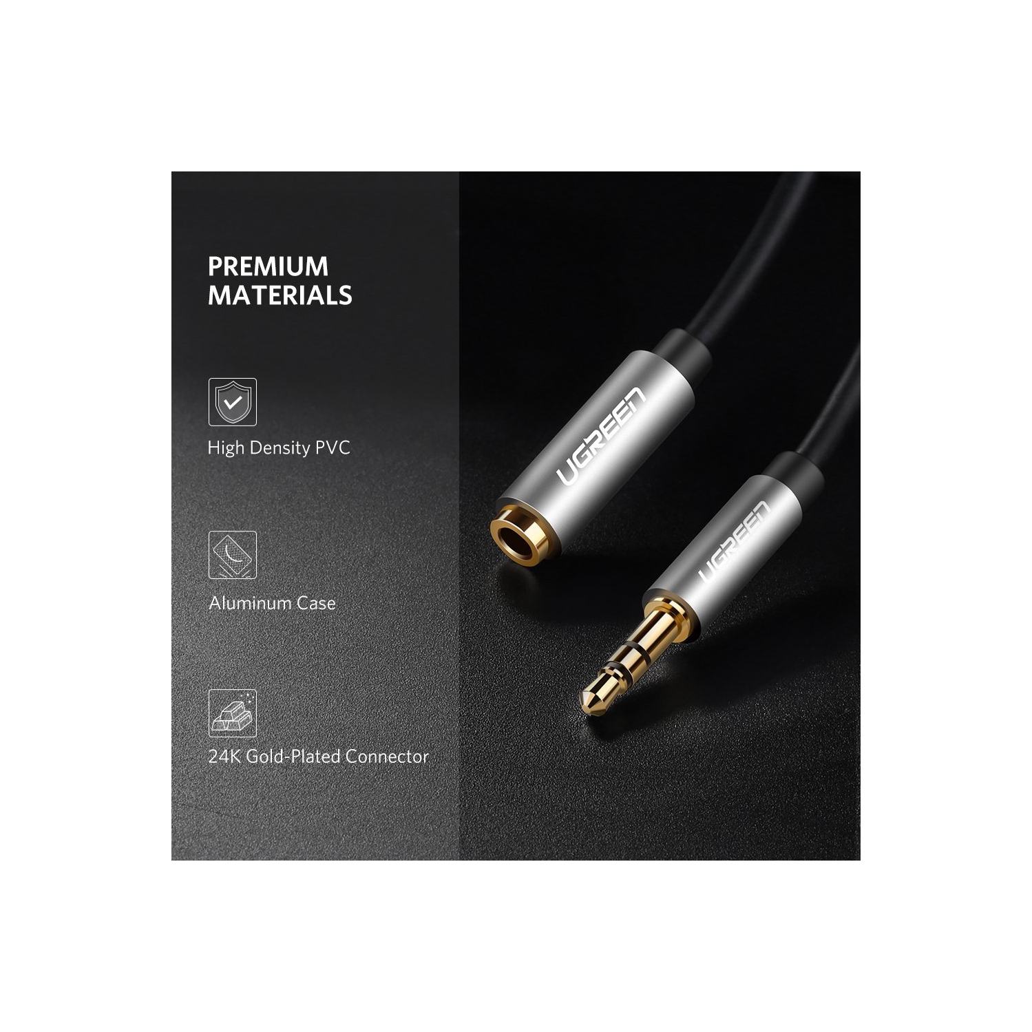 Câble de rallonge audio 3,5 mm Câble audio auxiliaire rallonge pour écouteurs prise stéréo fil pour téléphones intelligents, tablettes et lecteurs