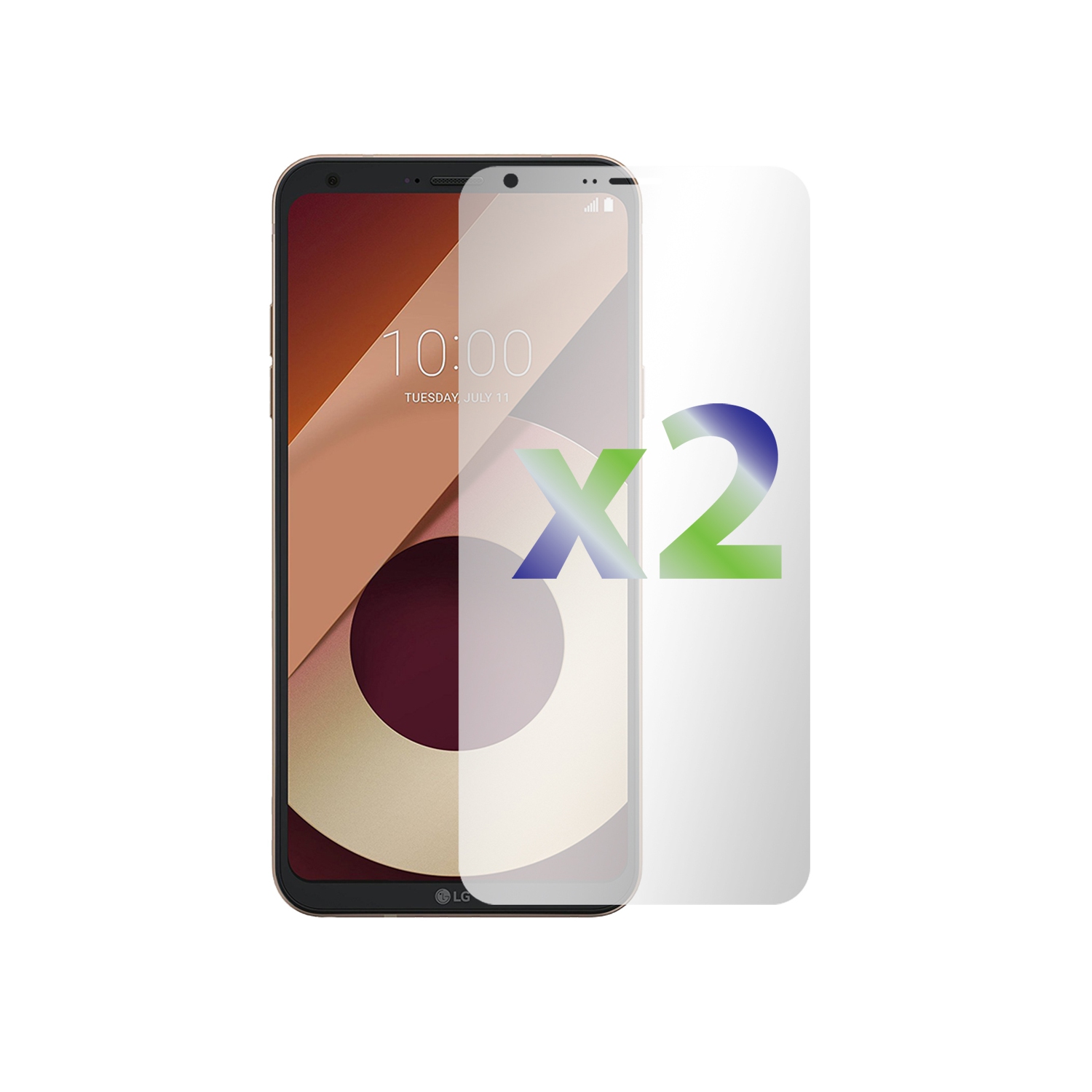Exian LG Q6 Screen Protectors X 2 Clear