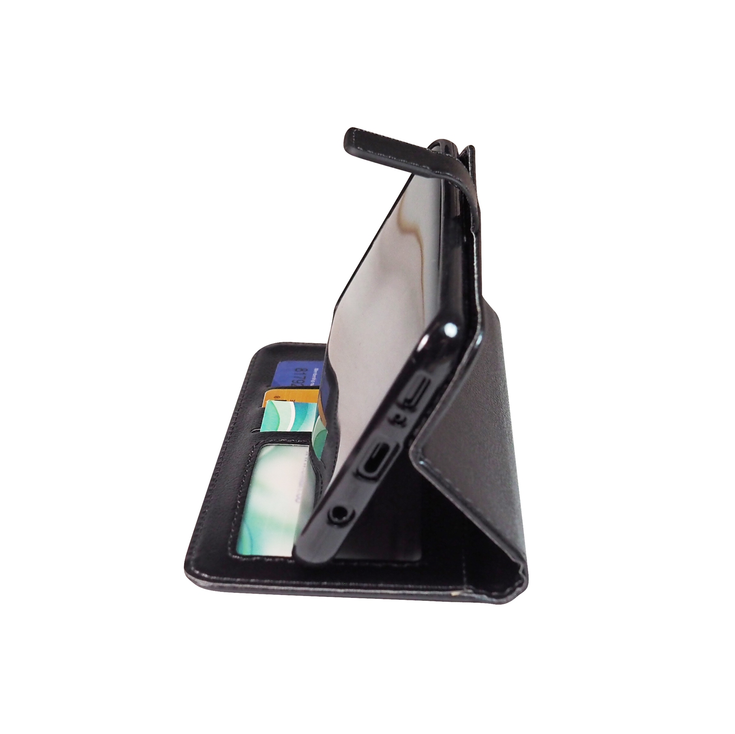 Exian Samsung Galaxy S9 Plus Screen Protectors X 2 and PU Leather Wallet Black