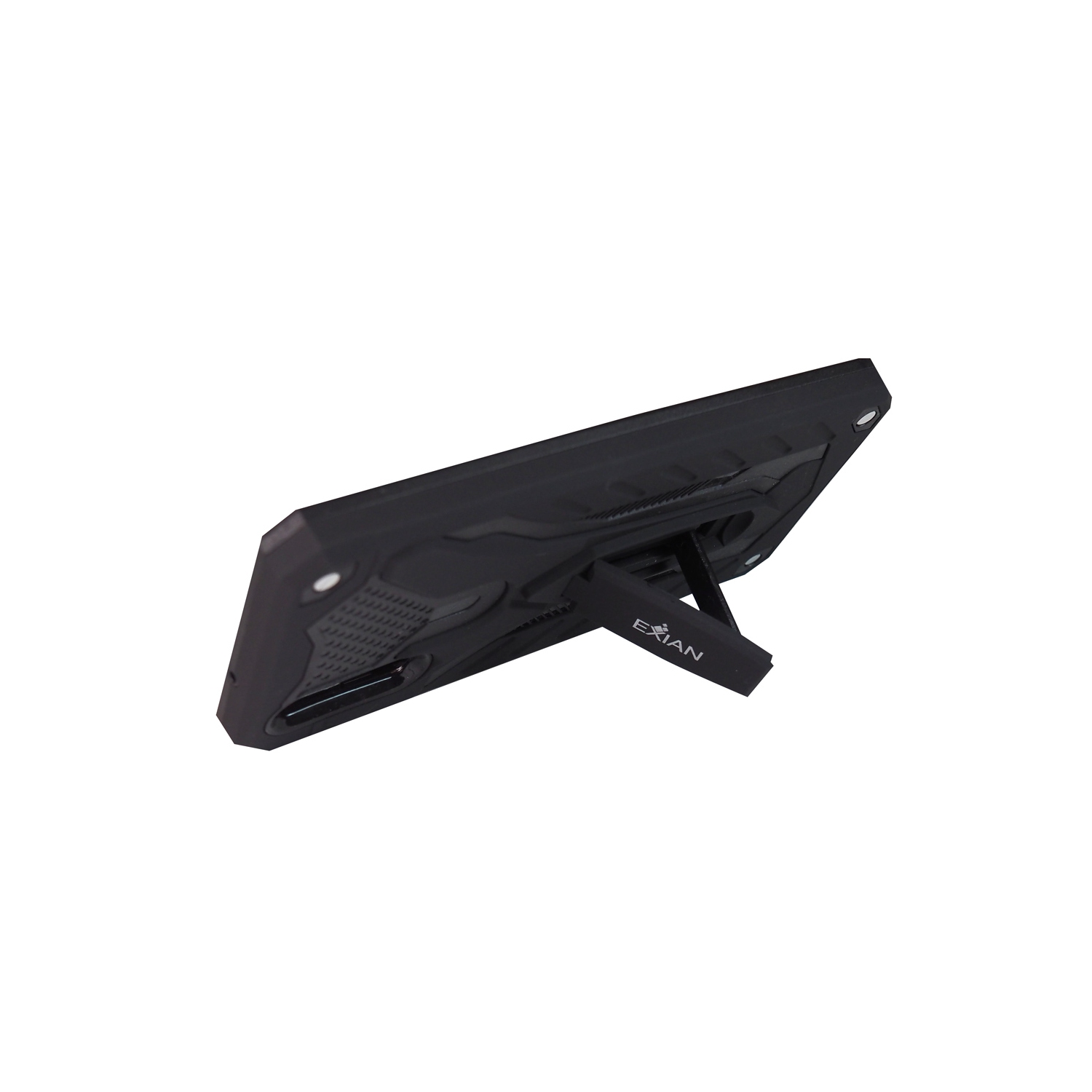 Exian Huawei P 20 Screen Protectors X 2 and Armored Case with Stand Black