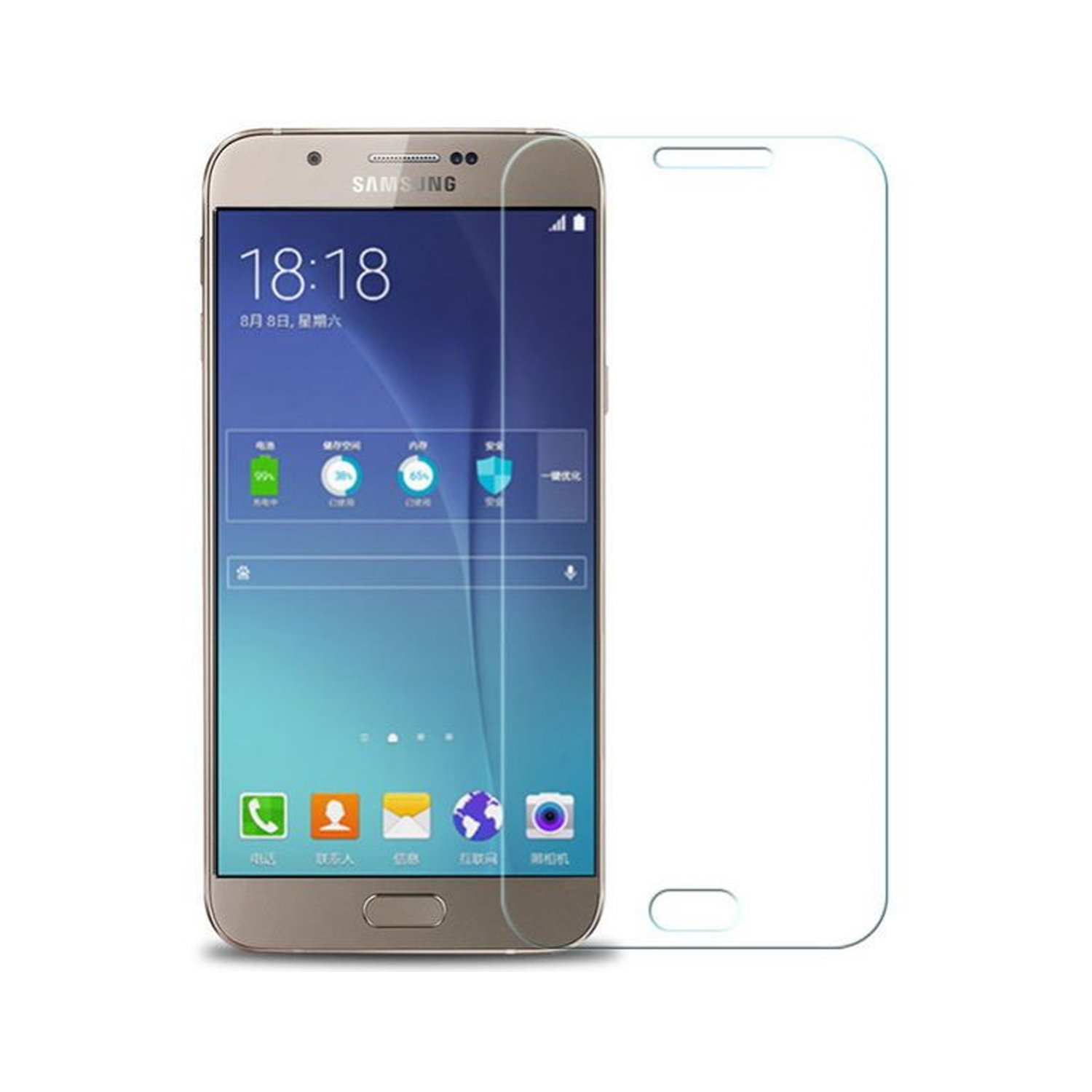 Exian Samsung Galaxy A8 2015 Tempered Glass Screen Protector Clear