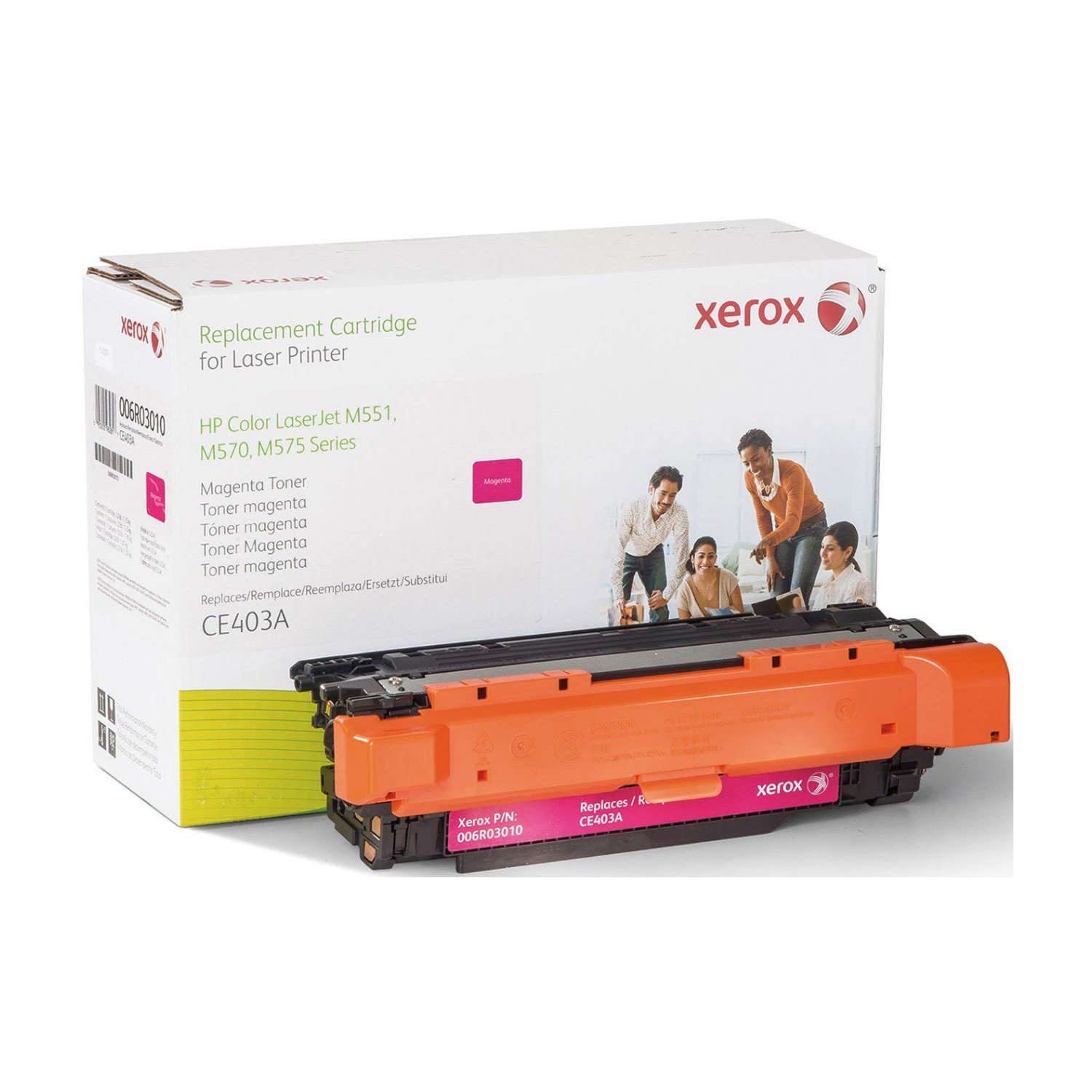 HP 507A CE403A / Xerox 006R03010, Cartouche Noire de Remplacement à Rendement prolongé pour. HP LaserJet M551 /M570 / M575