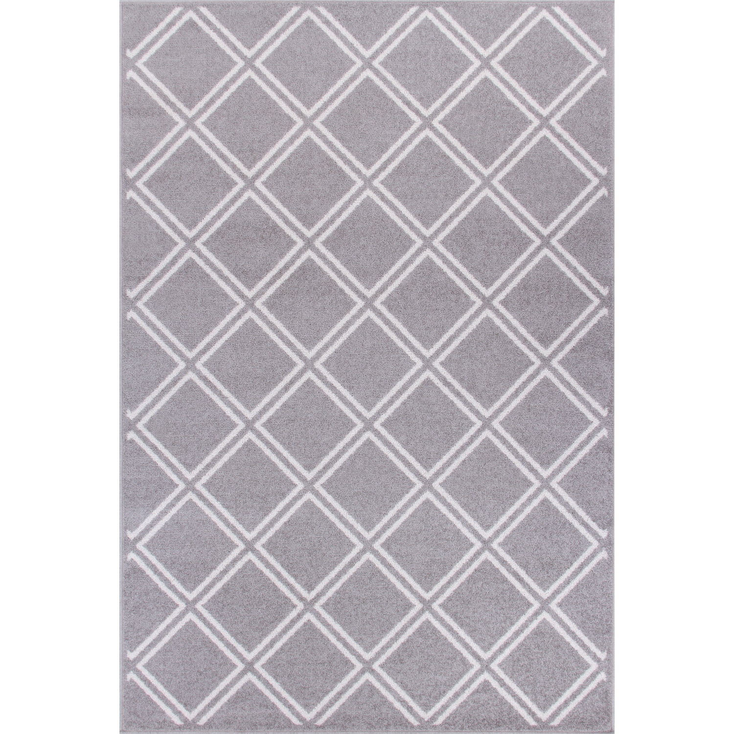 Lavan Diamond Lattice Grey Area Rug 2'2"x3'11"