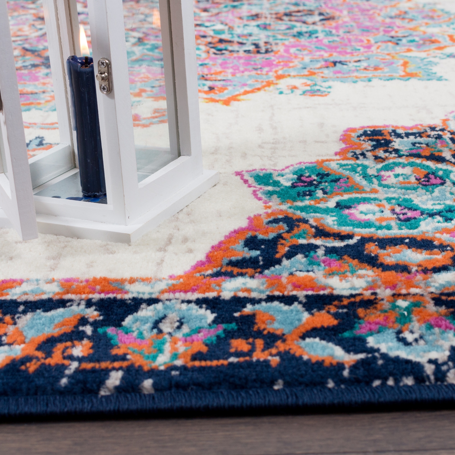 Tapis d'appoint Saville Vintage, rose, 5 pi 3 po x 7 pi 8 po