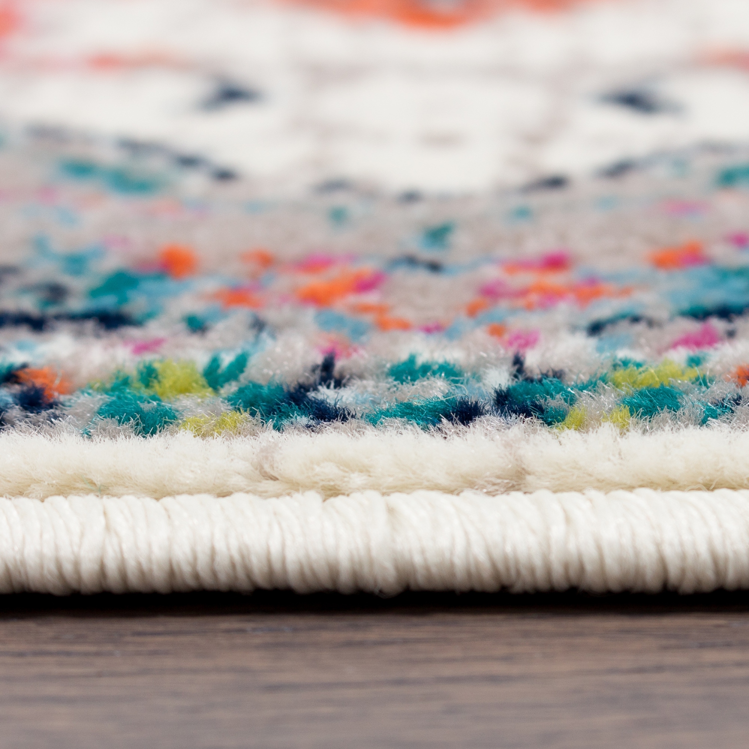 Saville Vintage Diamond Navy Area Rug 6'7" x 9'4"