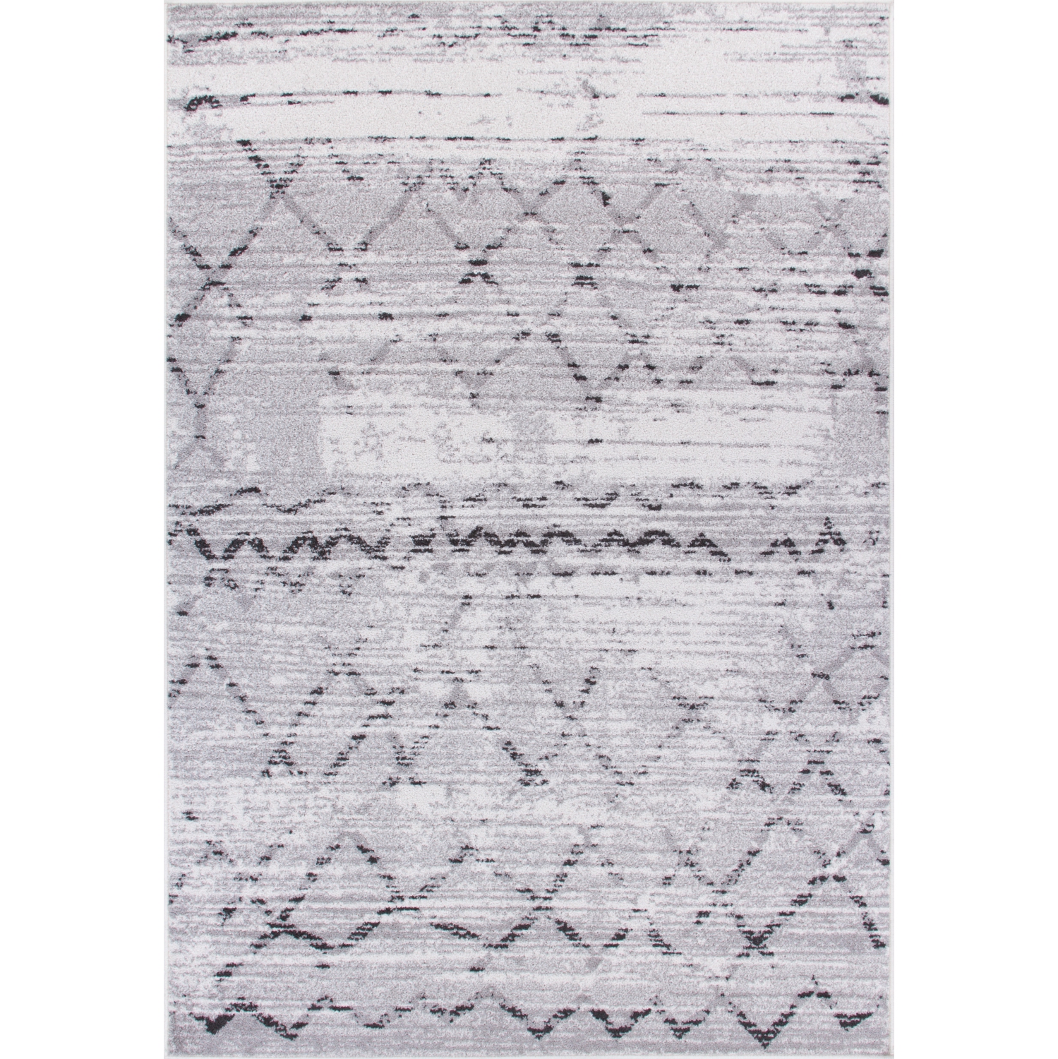 Lavan Trellis Grey Area Rug 6'7" x 9'4"
