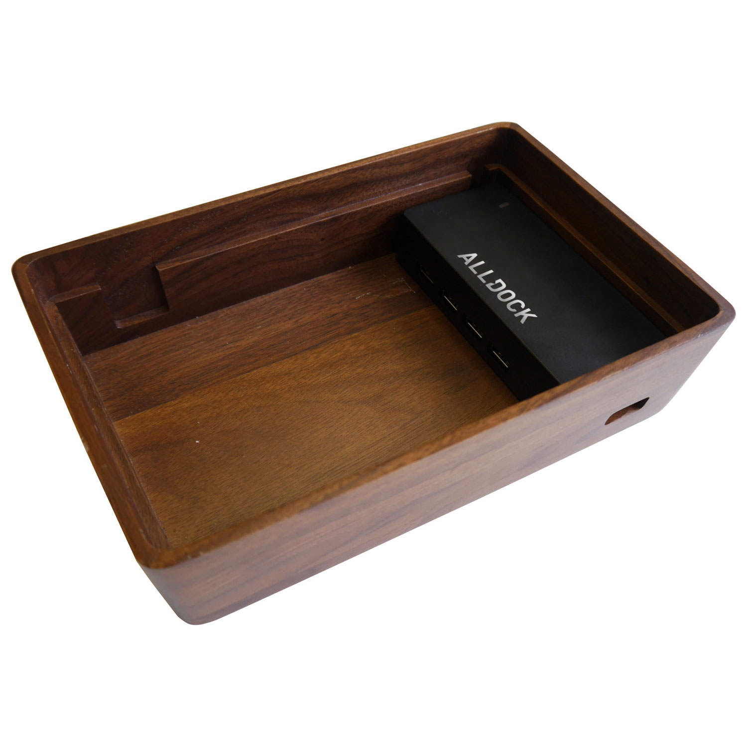 Alldock Medium Power Docking Station - Walnut Timber