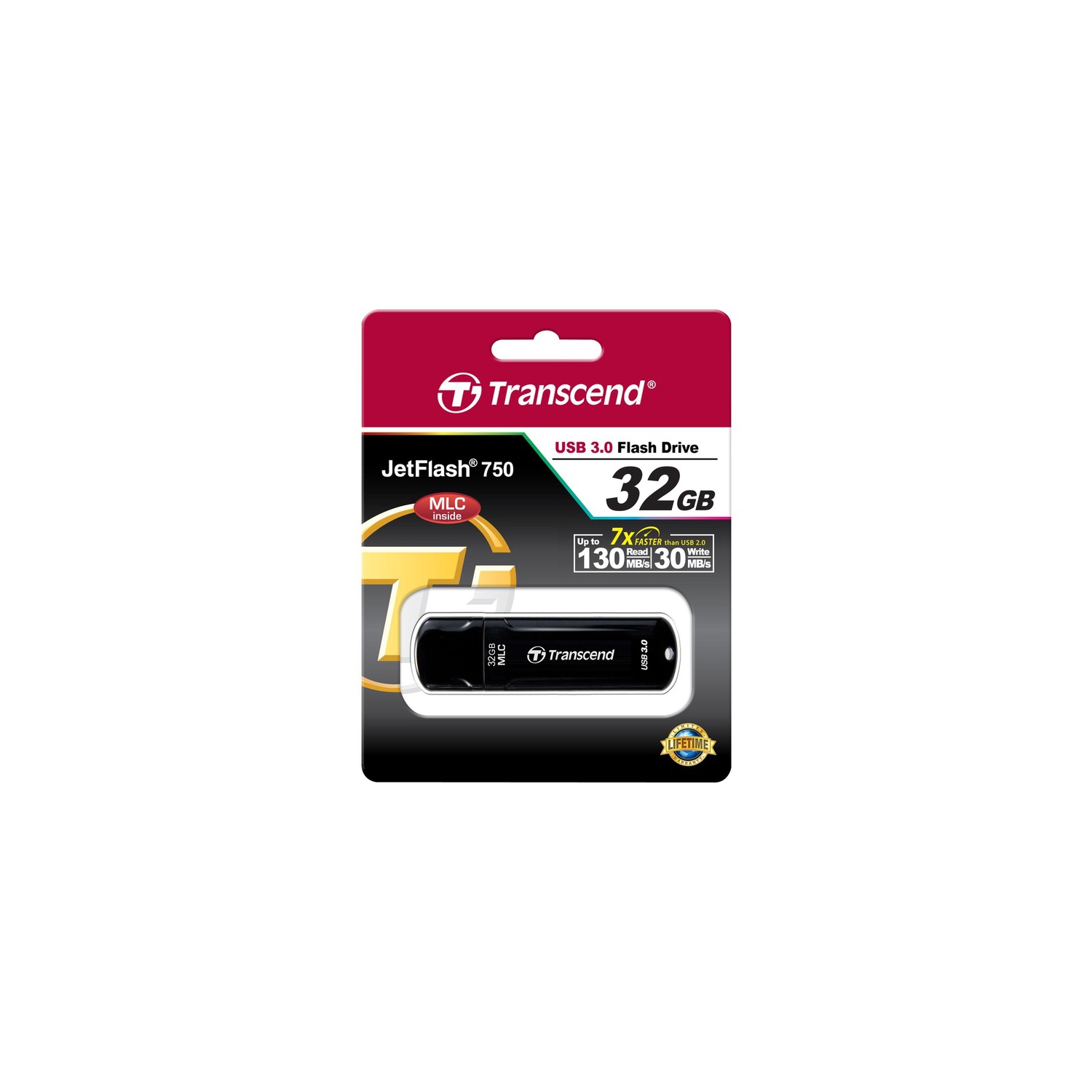Transcend Information 32gb Jf750 Mlc Usb3.0 Black