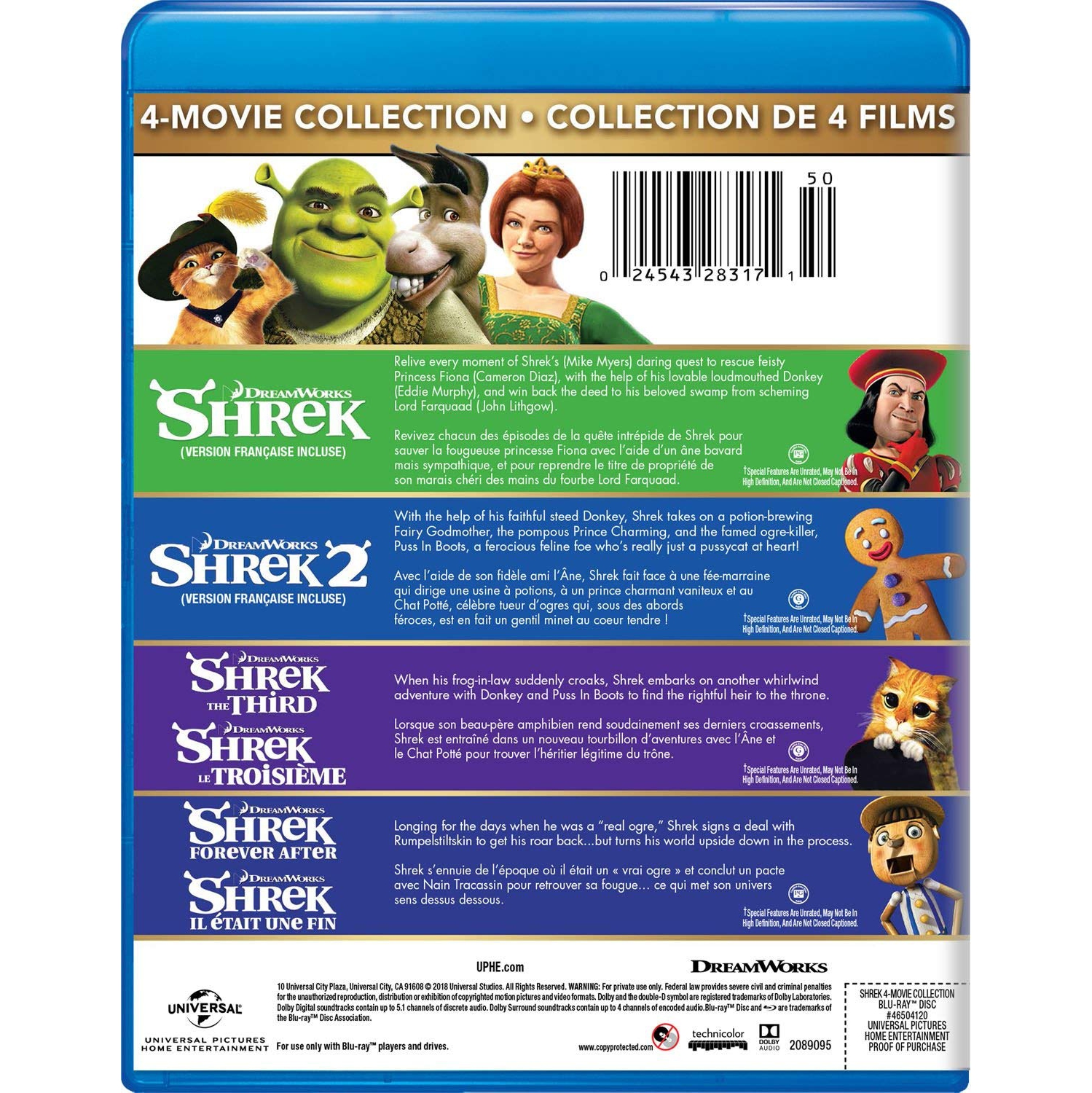 Shrek 4 Movie Collection Anniversary Edition Blu ray Anime Best Buy Canada