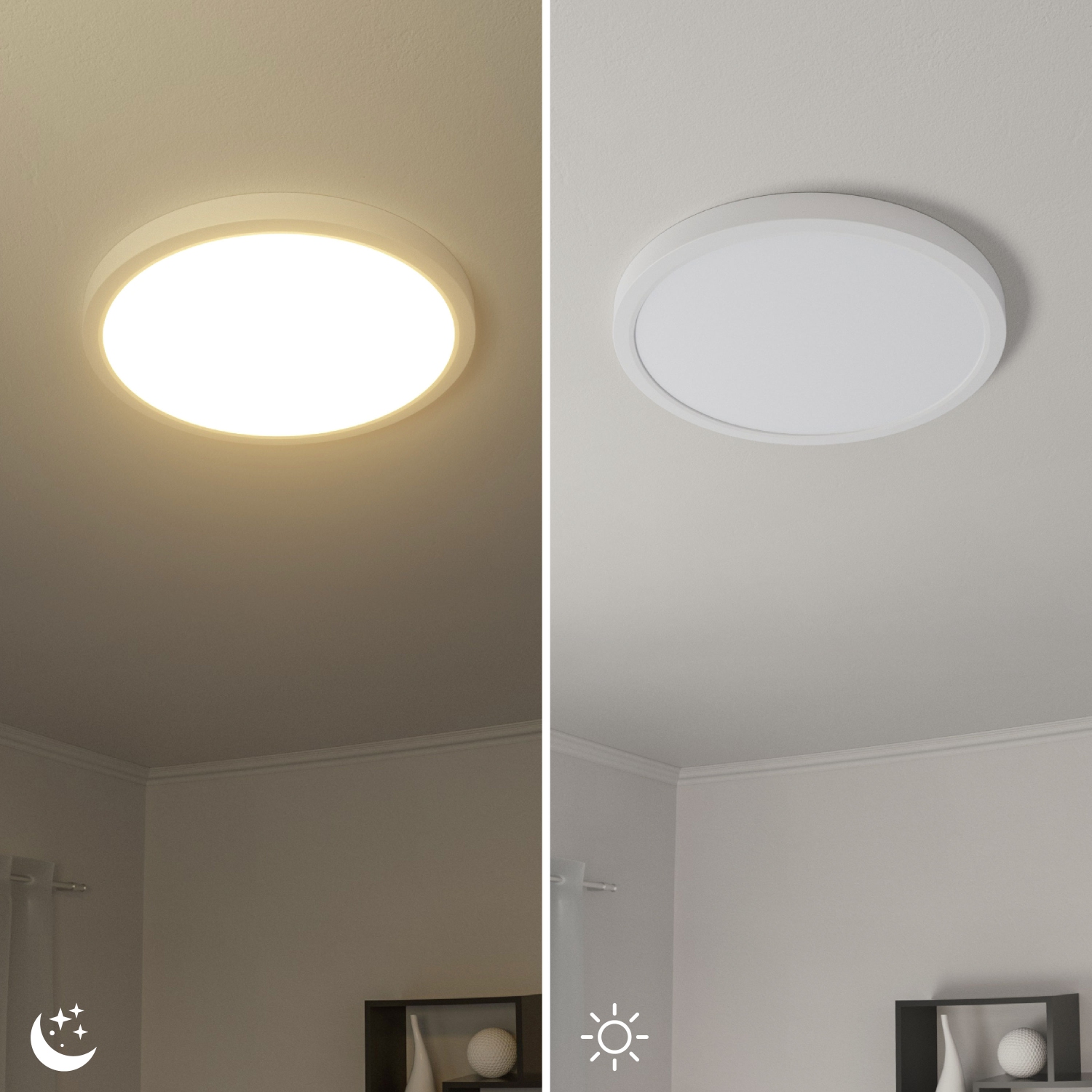 BAZZ 14 Inch White Flush Mount LED Ceiling Panel