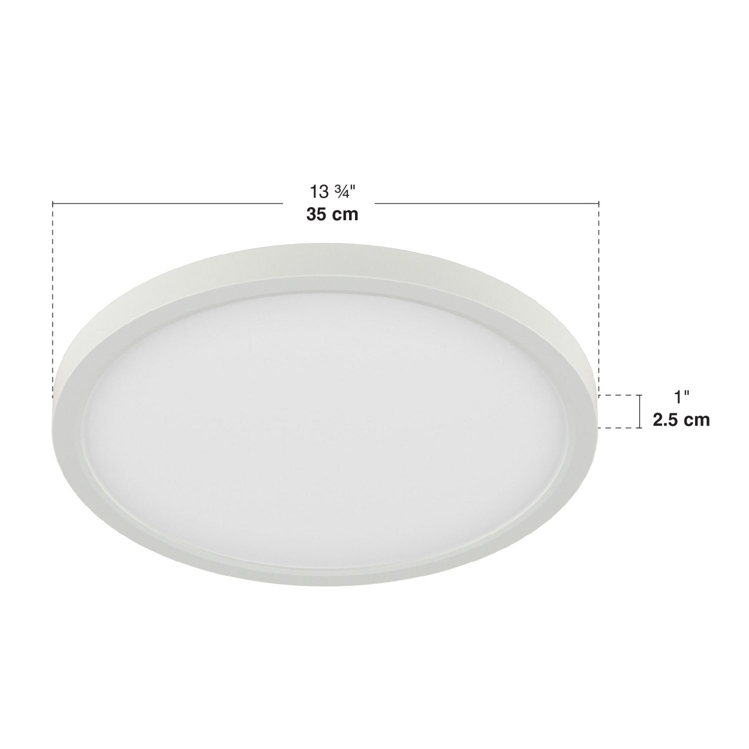 BAZZ 14 Inch White Flush Mount LED Ceiling Panel