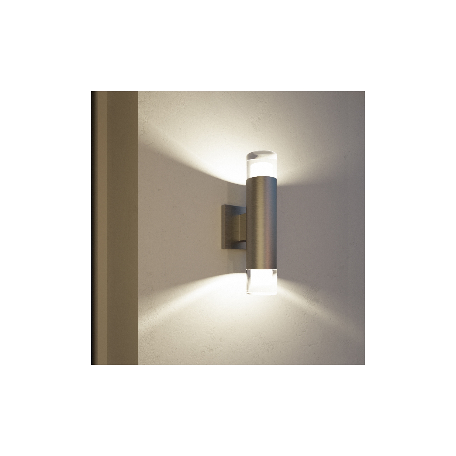 BAZZ Applique murale extérieure Luvia DEL acier inoxydable