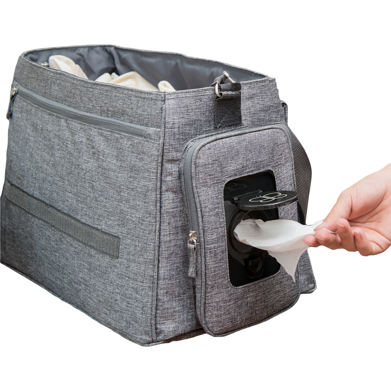 bbluv Ultra Messenger Diaper Bag - Heather Grey