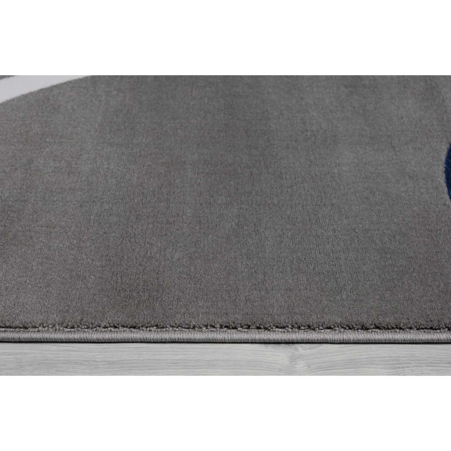 Ladole Rugs Turkish Gray Blue Contemporary Spirals Area Rug 5'3" x 7'5"