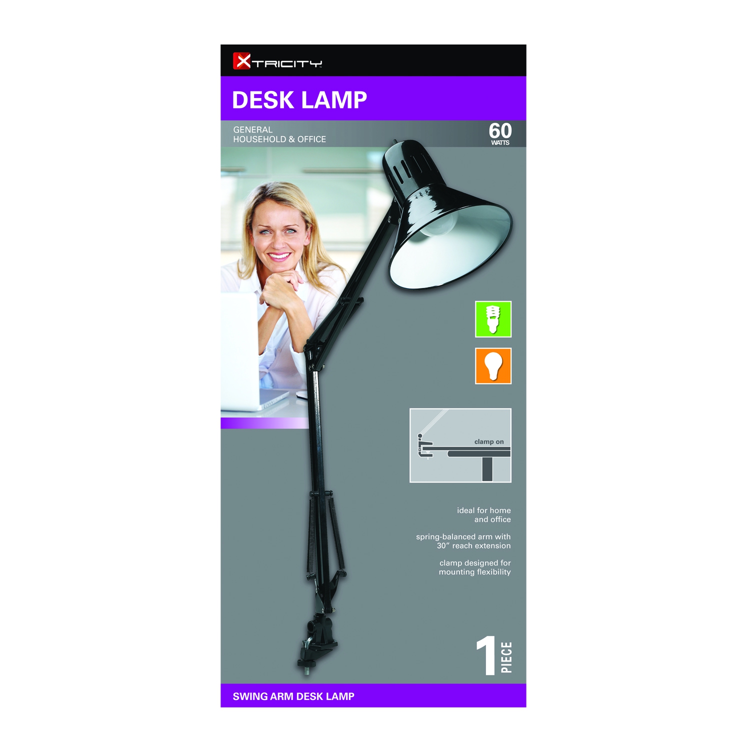 Xtricity Lampe De Table Flexible 60W Noir