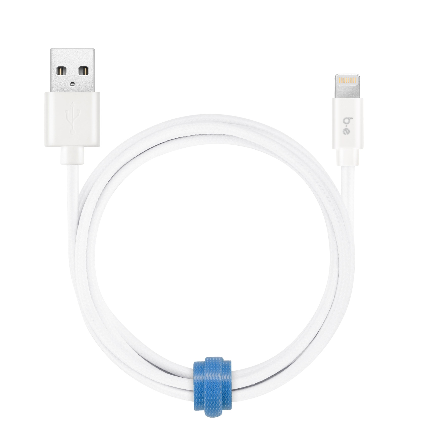 Blu Element Braided Charge/Sync Lightning USB 4ft White