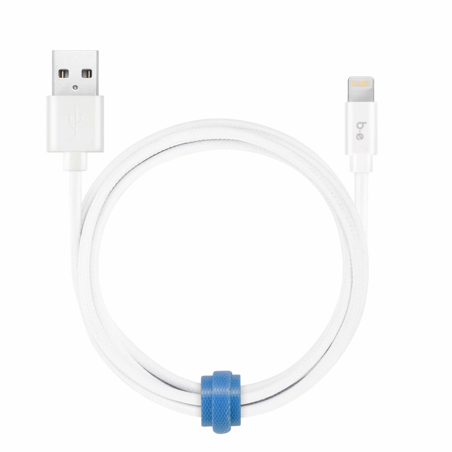 Blu Element – Câble tressé pour le chargement/synchronisation Lightning vers USB-A 6&nbsp;pi | Blanc