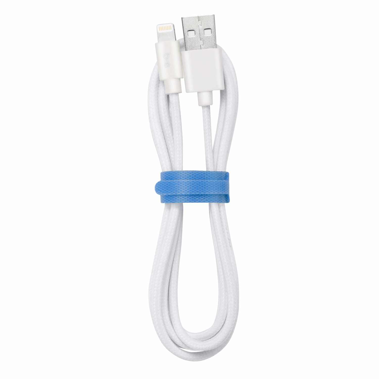 Blu Element – Câble tressé pour le chargement/synchronisation Lightning vers USB-A 6&nbsp;pi | Blanc