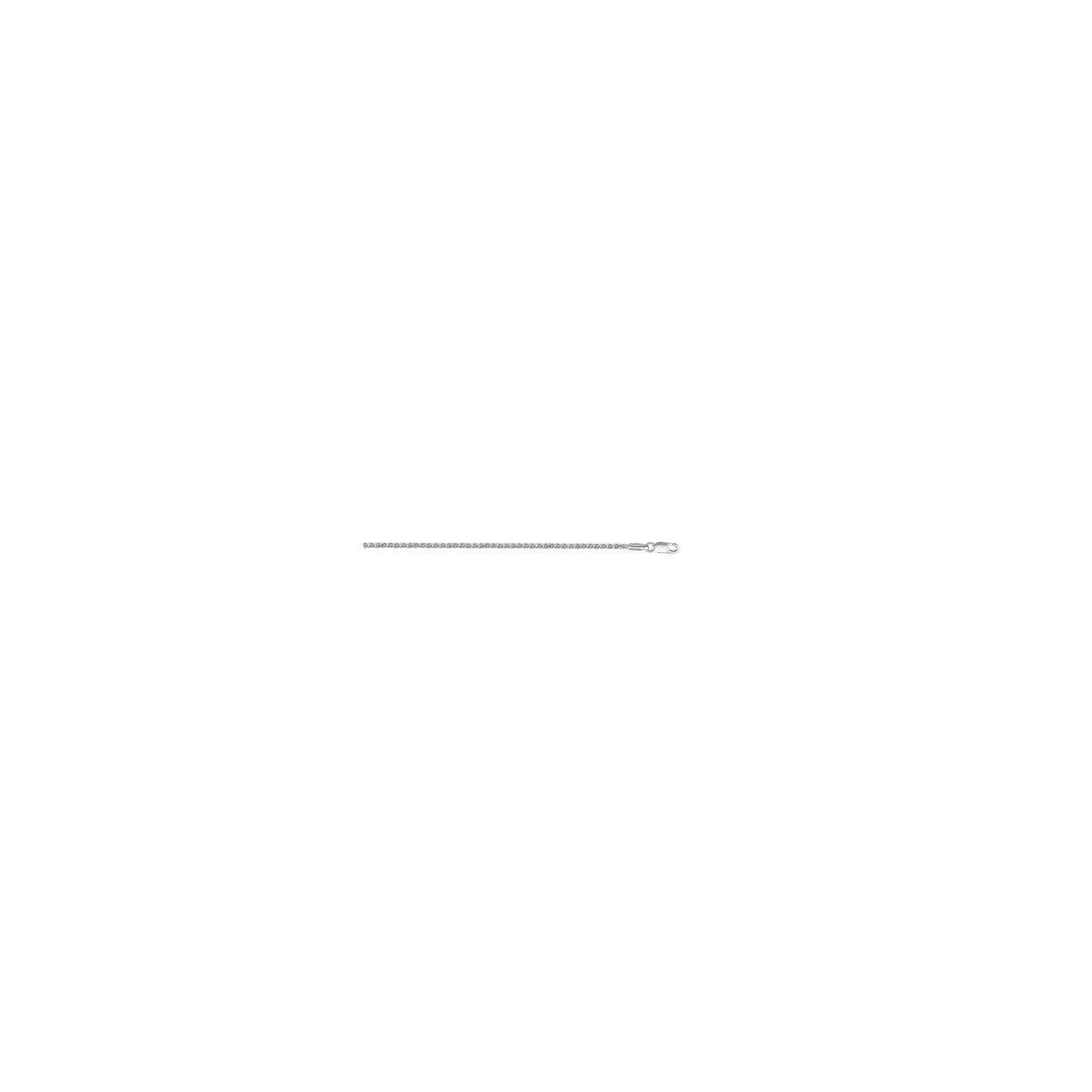 10K 20'' White Gold Round Wheat 1.5 mm Italian Chain With Lobster Clasp