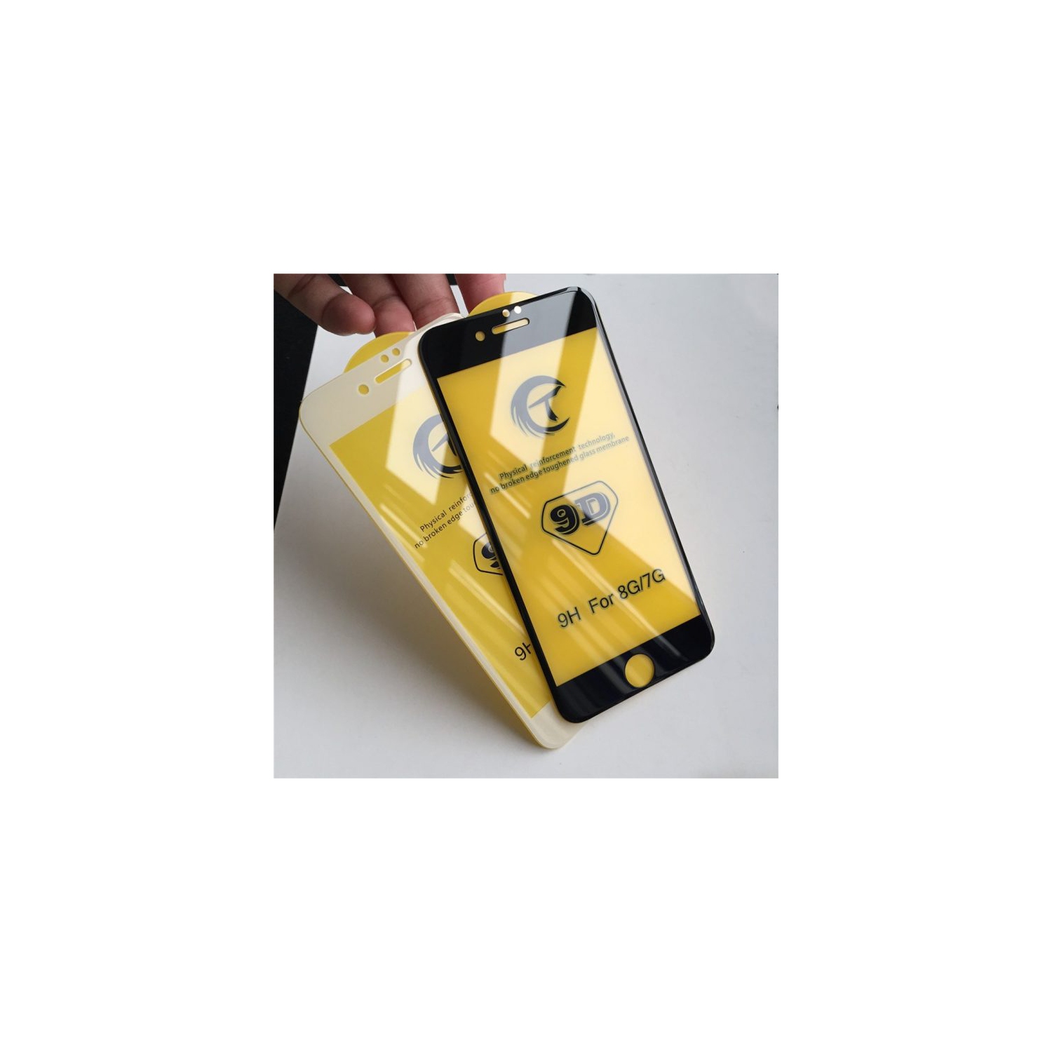 Black Full Coverage Tempered Glass For iPhone 7 Glass Screen Protector For iPhone 7 Full Cover Film Glass 9D Curved Edge