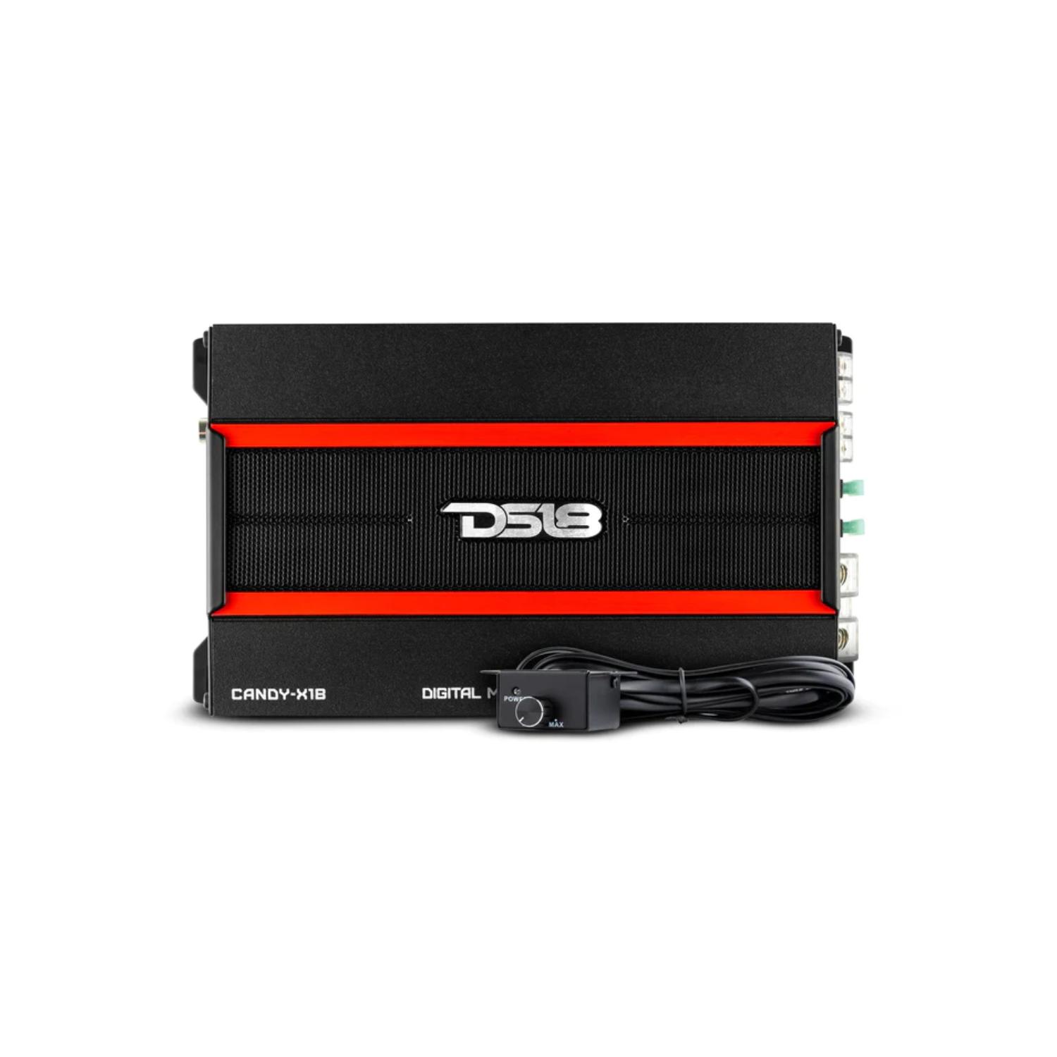 DS18 CANDY-X1B Compact Digital Monoblock Class D Amplifier - 1800 Watts & Remote Subwoofer Level Controller