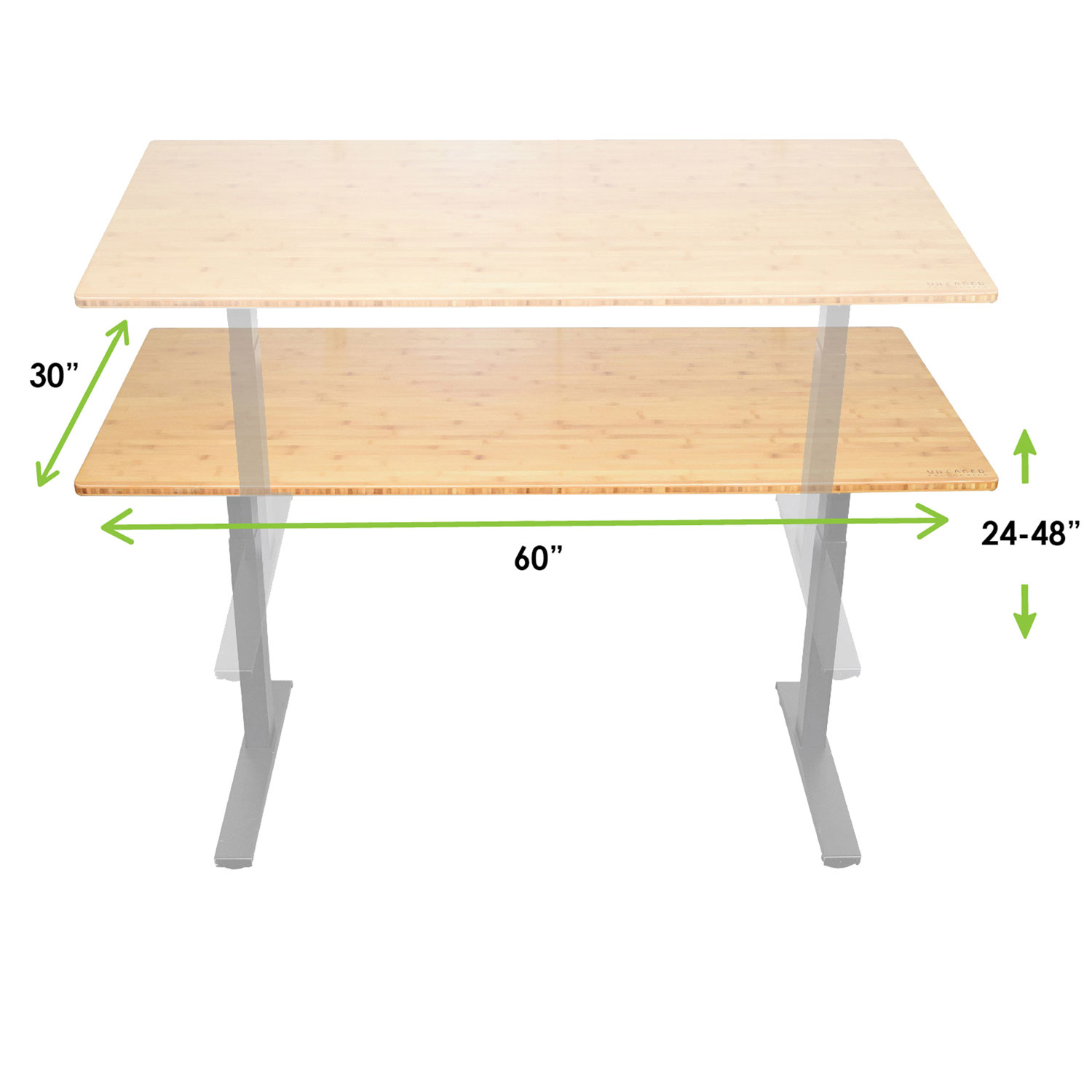 Uncaged Ergonomics Rise Up Electric Adjustable Height Standing Desk - Grey