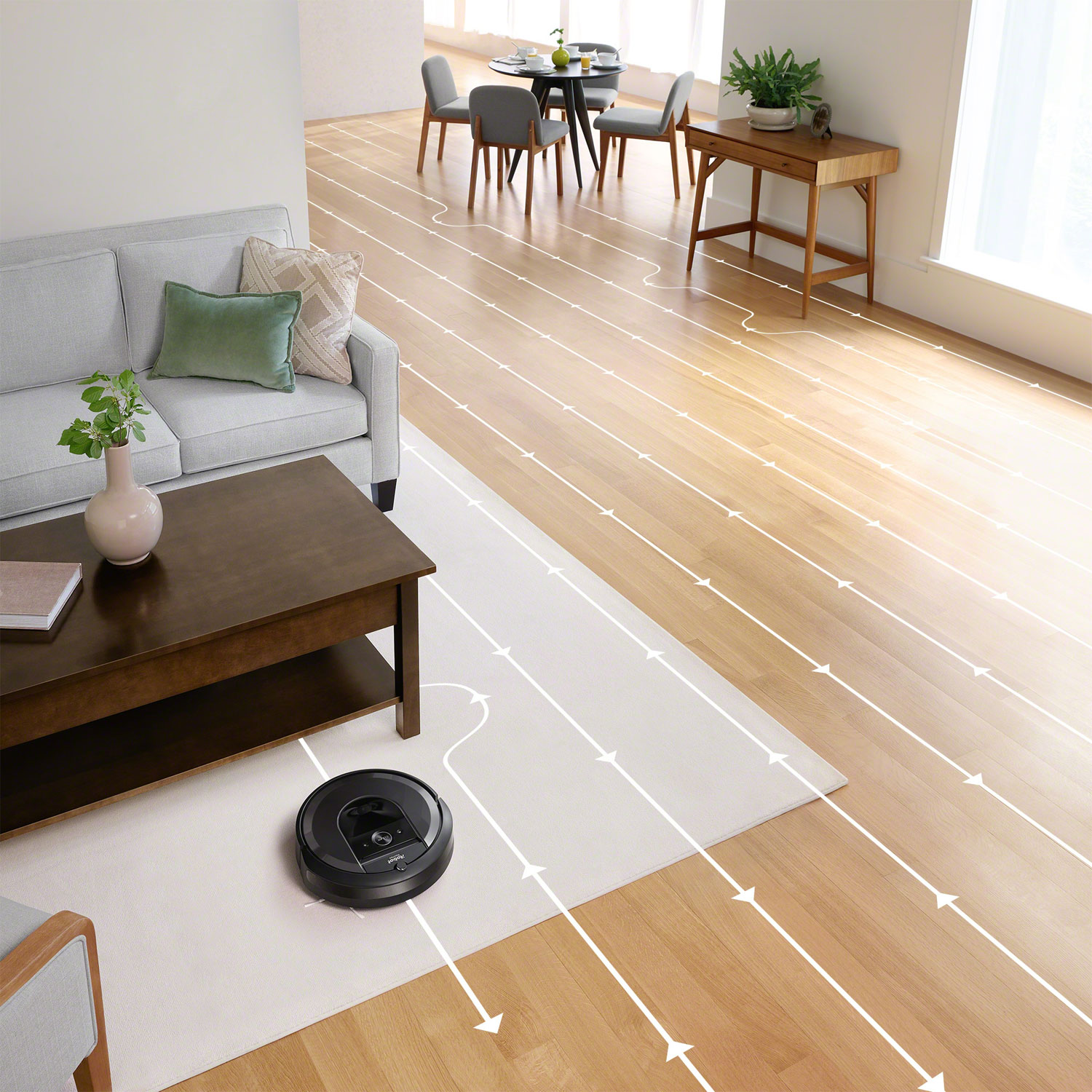 Aspirateur robot connecté Wi-Fi Roomba i7+ à élimination automatique de la poussière d'iRobot