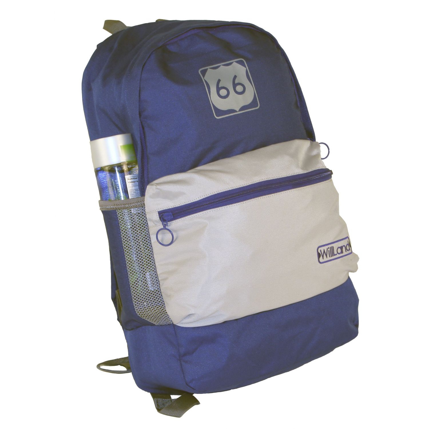 WillLand Outdoors Scenery "66" Backpack, Light Grey/Blue