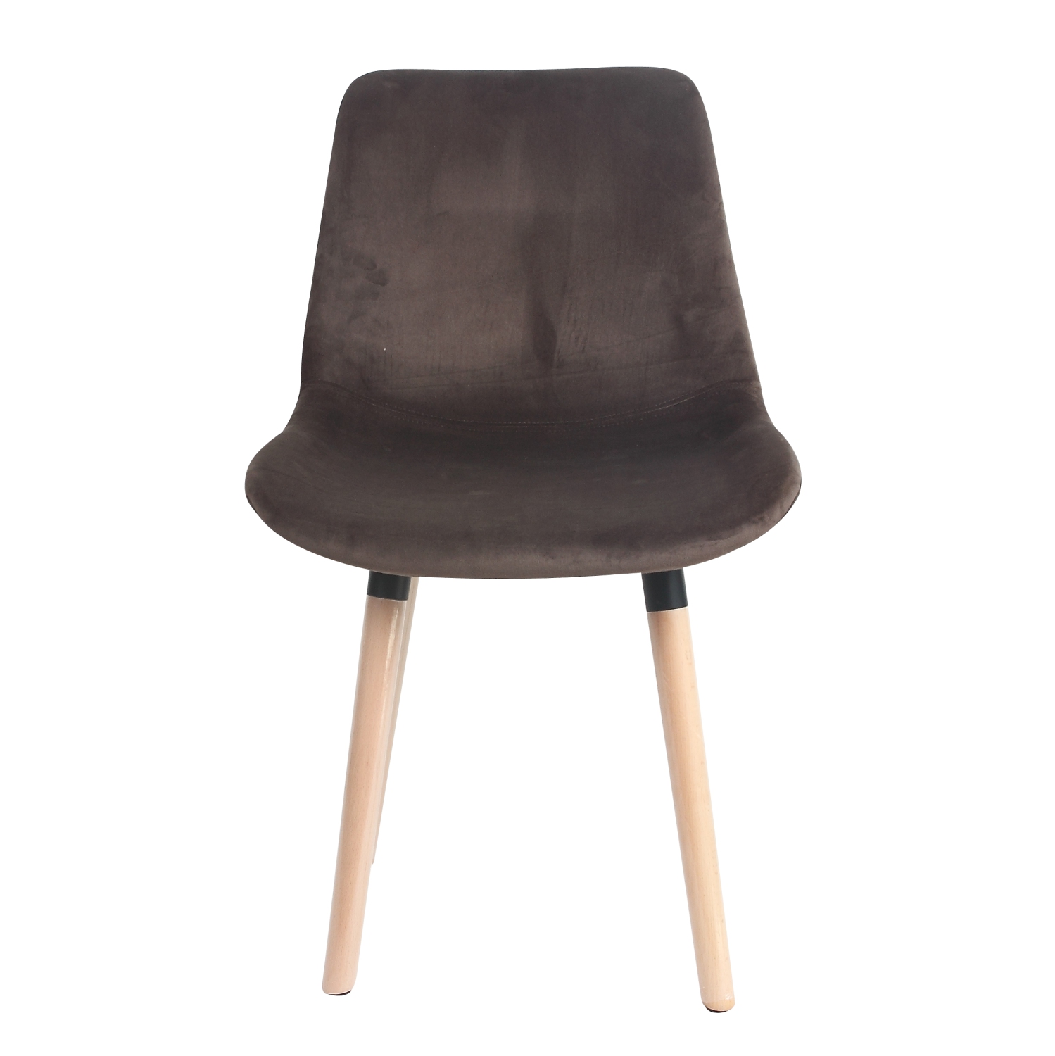 ViscoLogic LUXUS Ensemble de chaises de salle à manger latérales de style Eames de confort haut de gamme du milieu du siècle avec pieds en bois