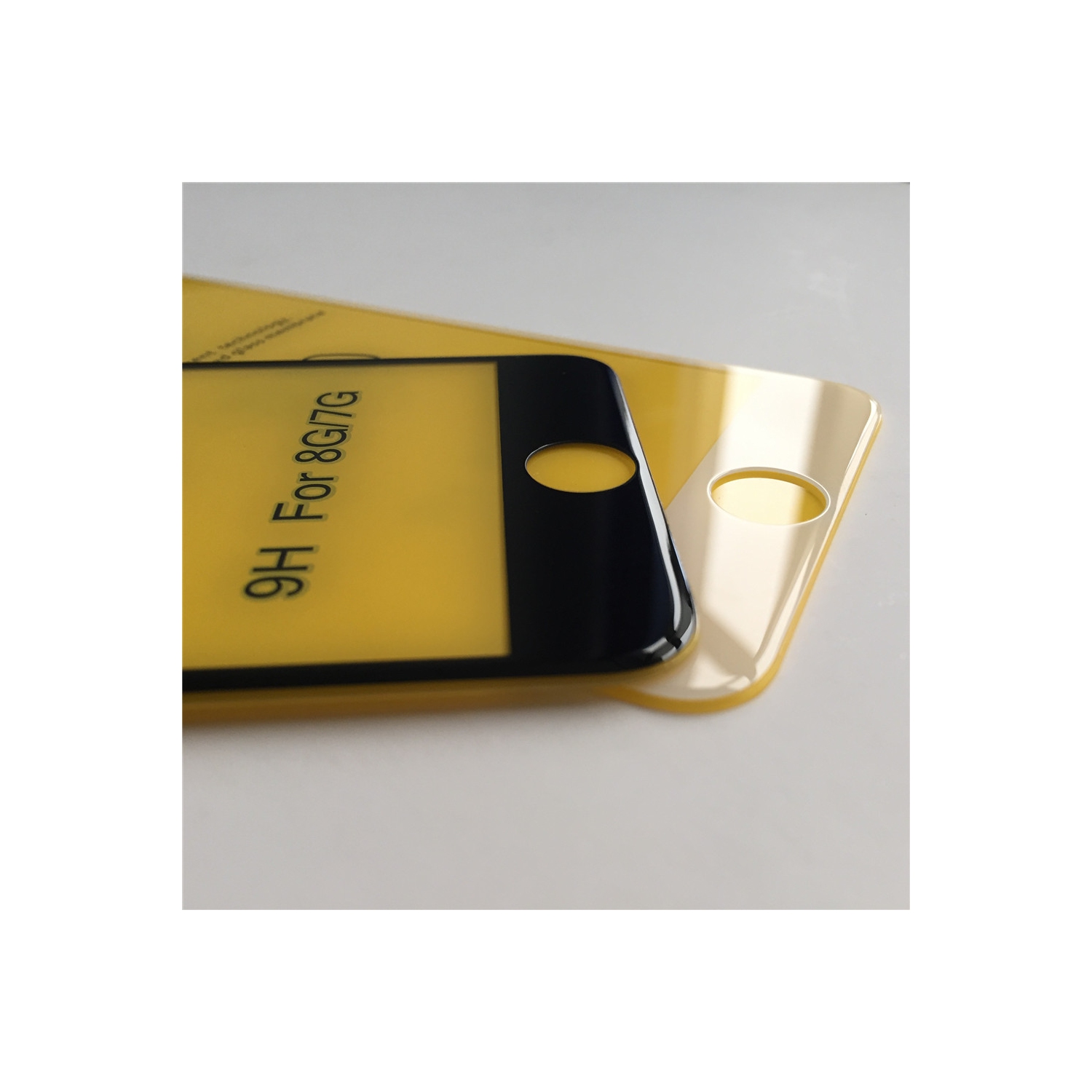 Verre trempé noir pour iPhone 6S plus avec contour incurvé 9D